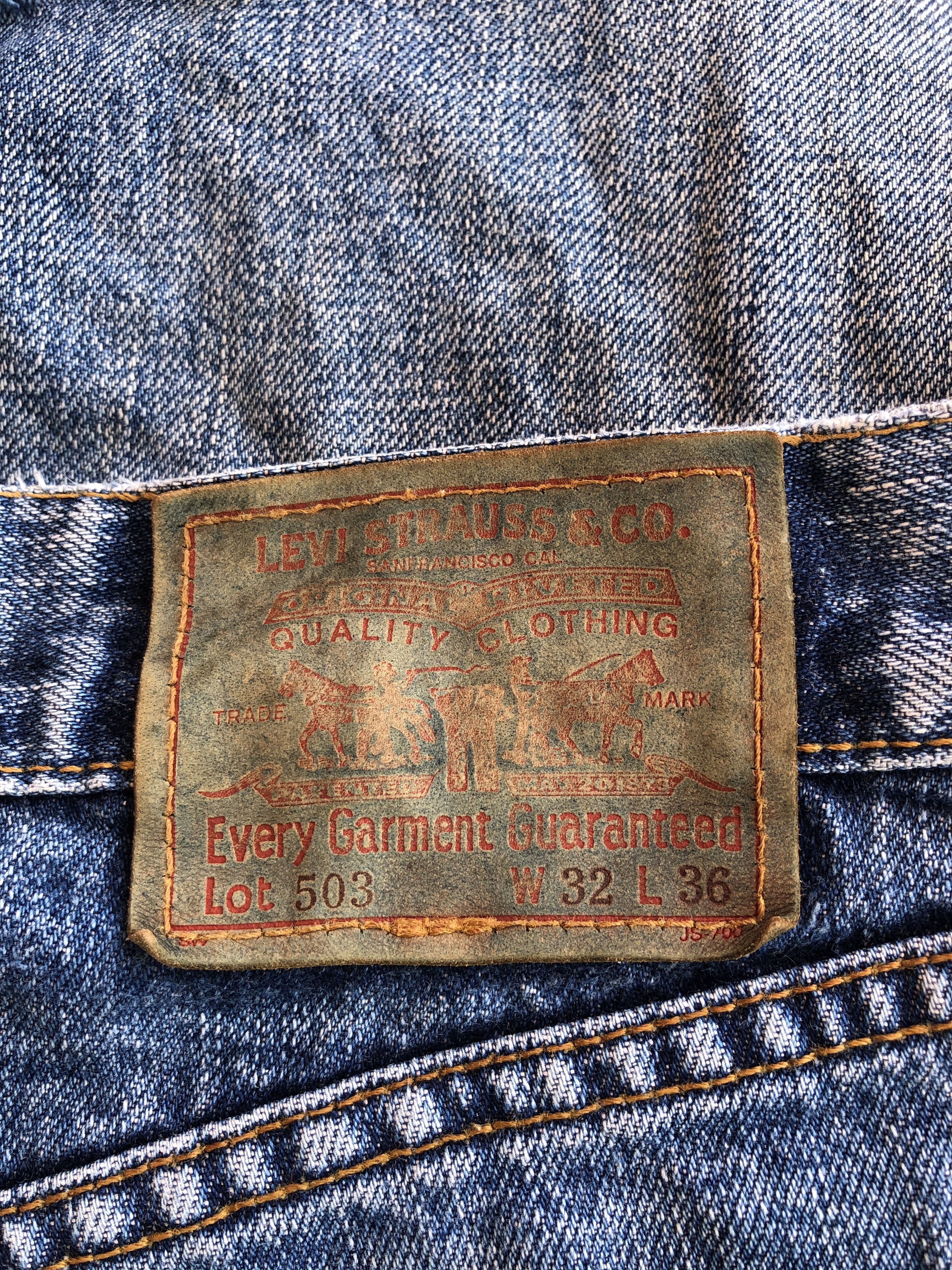 Levi's × Levi's Vintage Clothing Vintage Distressed Levis 503 Selvedge Cut Off Men Denim Size US 32 / EU 48 - 3 Thumbnail