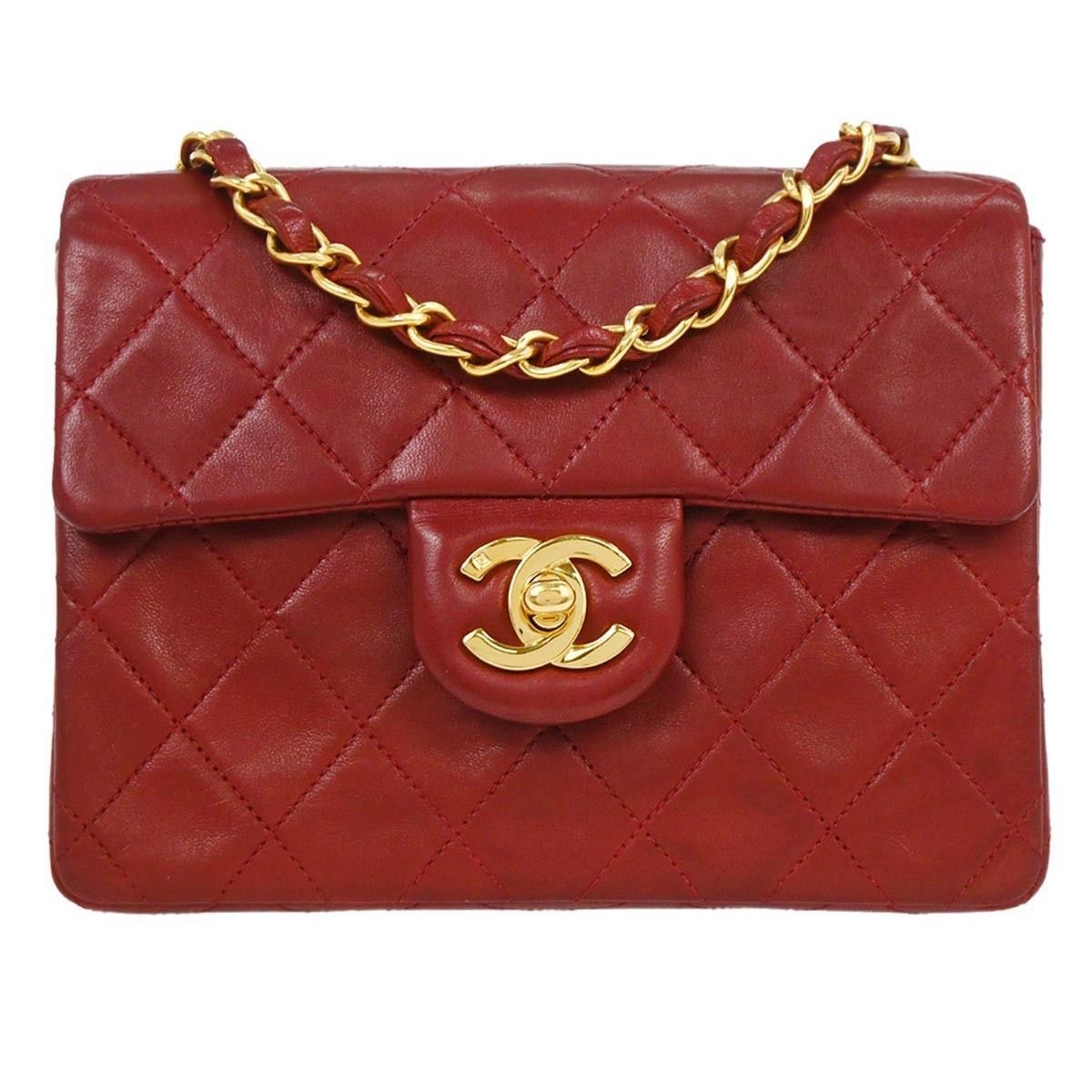 Chanel Chanel Vintage Square Classic Single Flap Bag Quilted Lambskin Size ONE SIZE - 1 Thumbnail