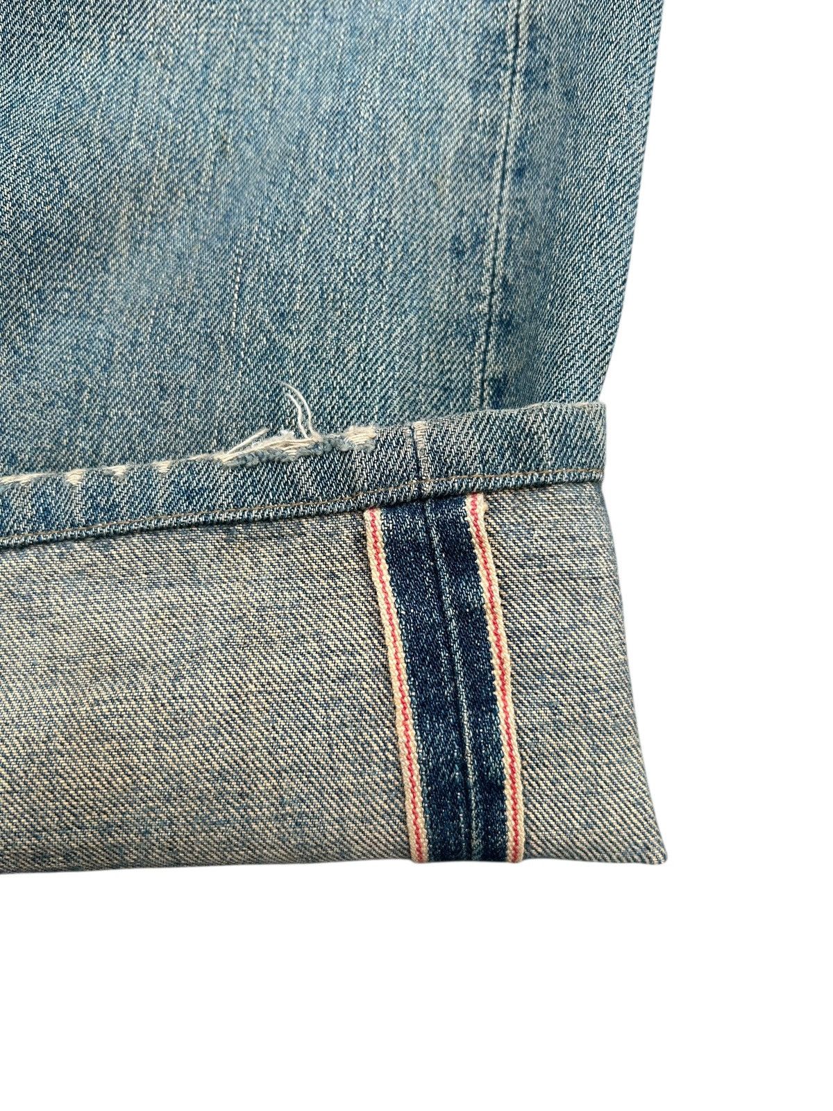 Kapital Thrashed Vintage Edwin 505 Selvedge Dirty Rusty Denim Jeans Size US 33 - 3 Thumbnail