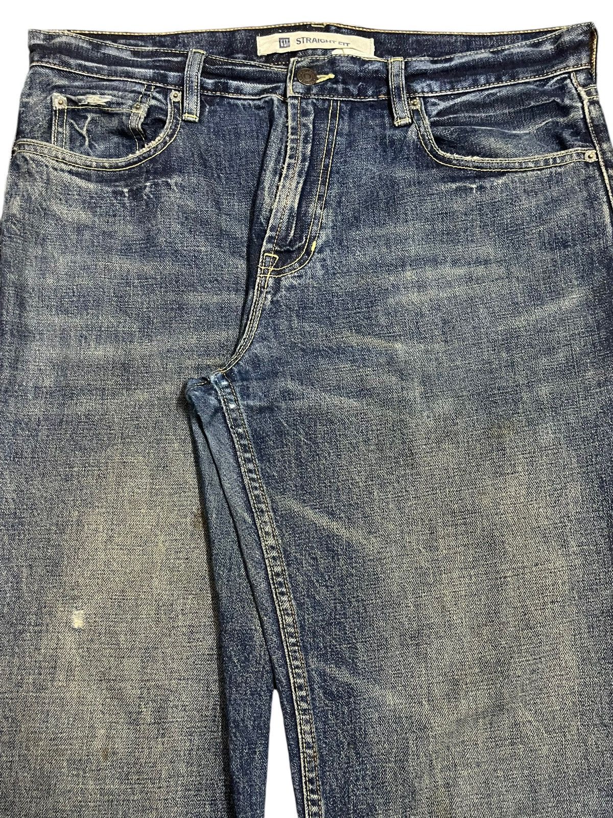 Gap Vintage Y2K Gap Blue Mud Faded Wash Straight Leg Fits Jeans Size US 36 / EU 52 - 4 Thumbnail