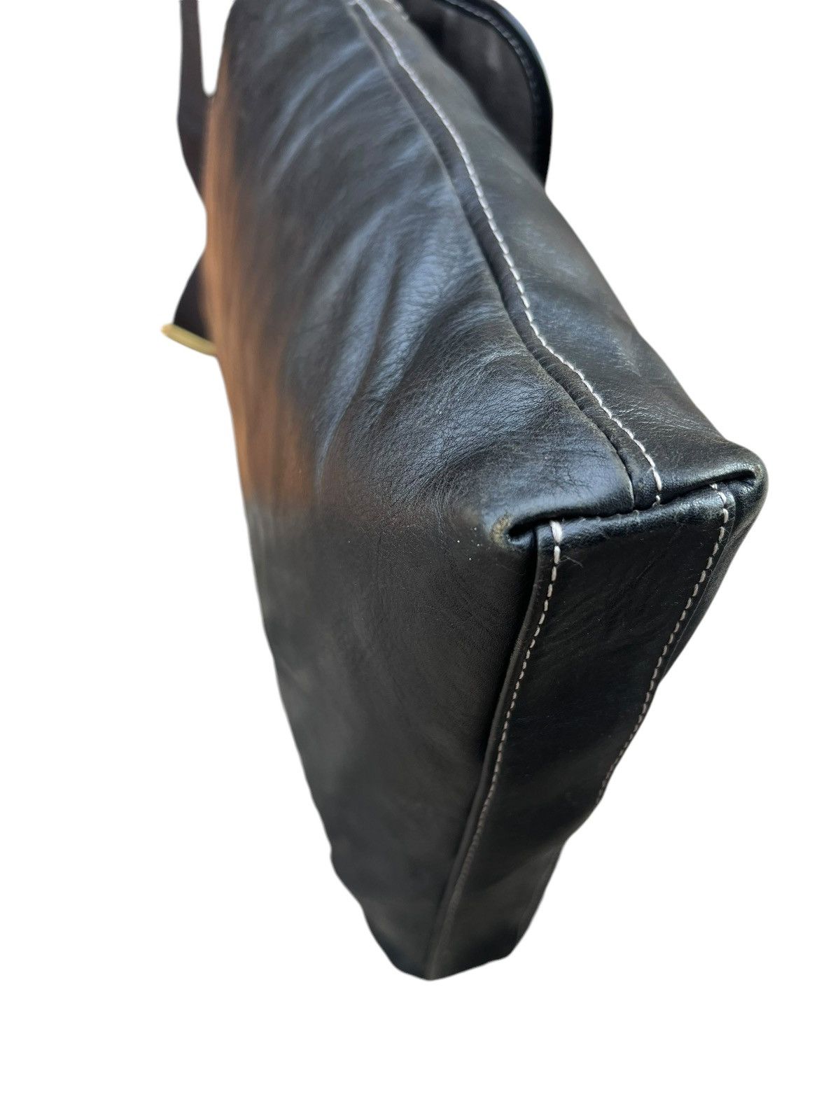 Leather Indeed Per Tutti Japan Black Patina Leather Bag Sling Size ONE SIZE - 17 Thumbnail