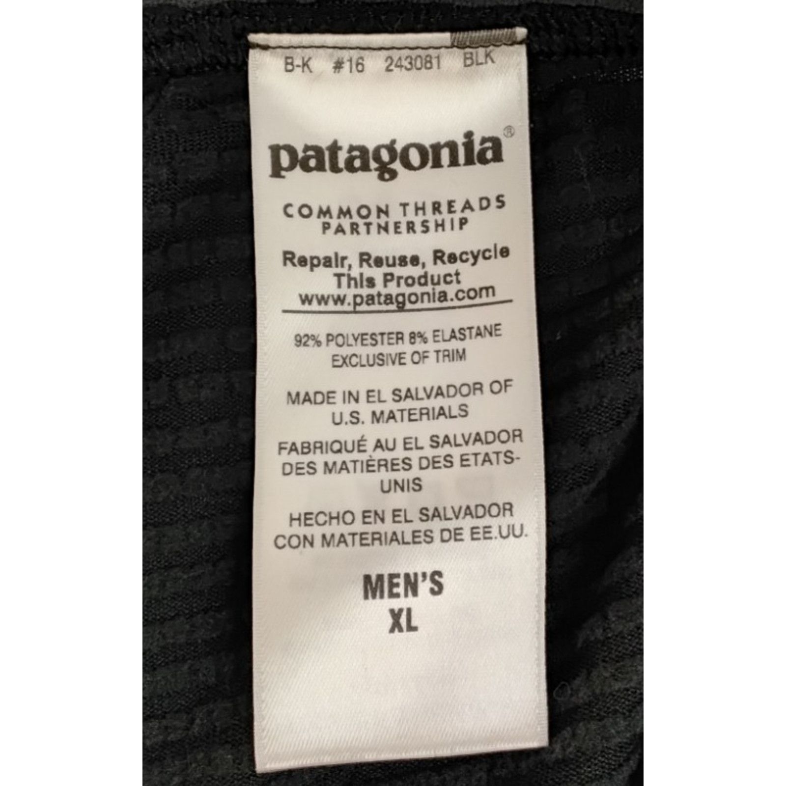 Patagonia Patagonia Capilene Base Layer Men's XL Bottoms Black NWT Size US 35 - 7 Thumbnail