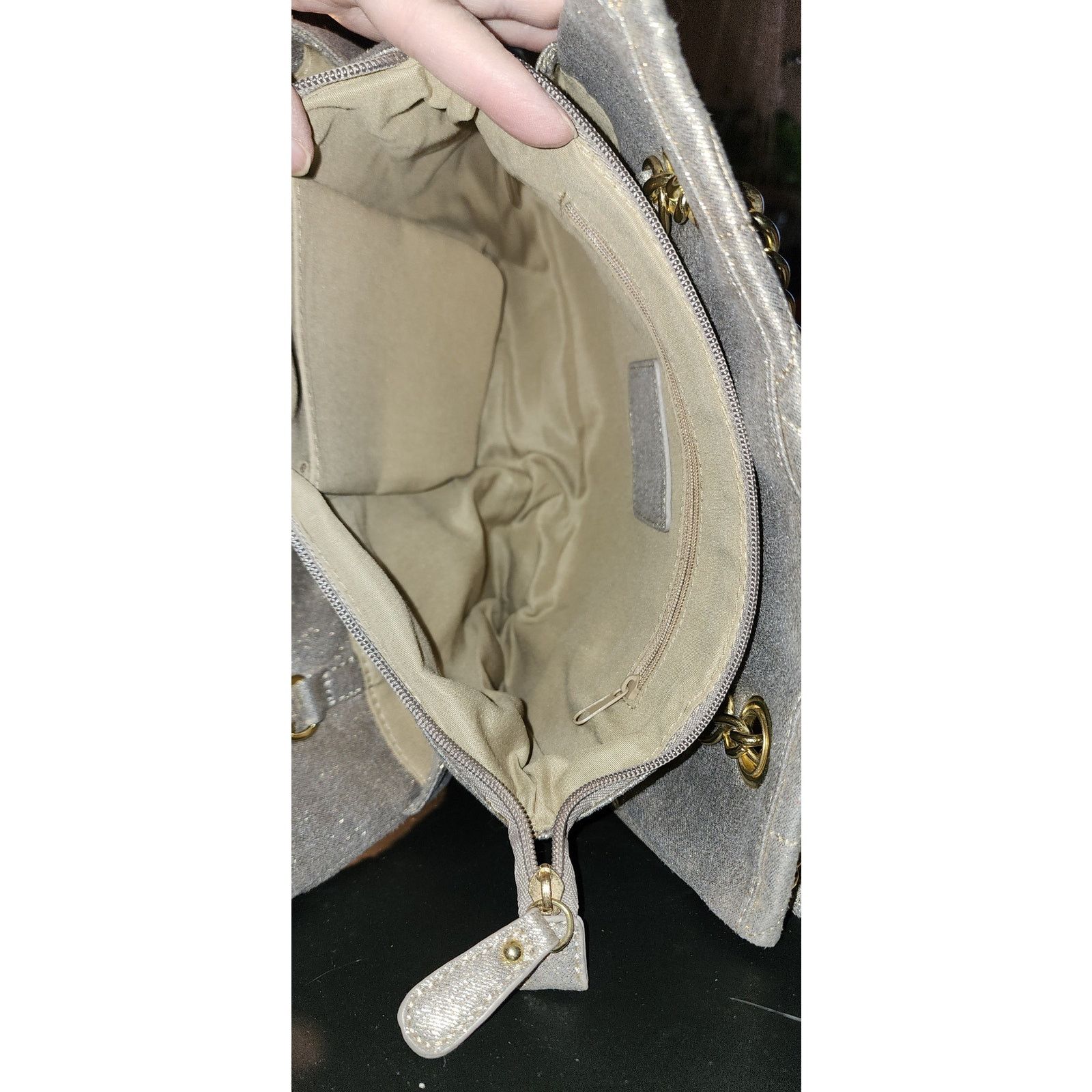 Relic Relic by Fossil Gold Metallic Fabric Medium Shoulder Bag Size ONE SIZE - 6 Thumbnail