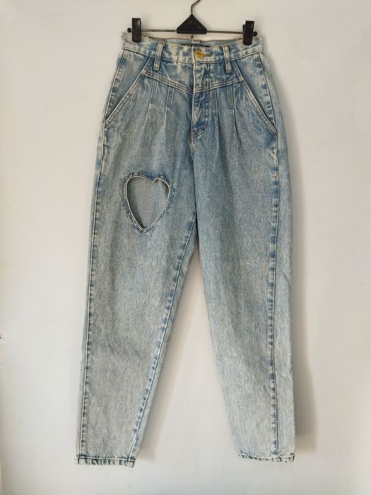 Designer Fig&viper cut love high waist jeans avantgarde style