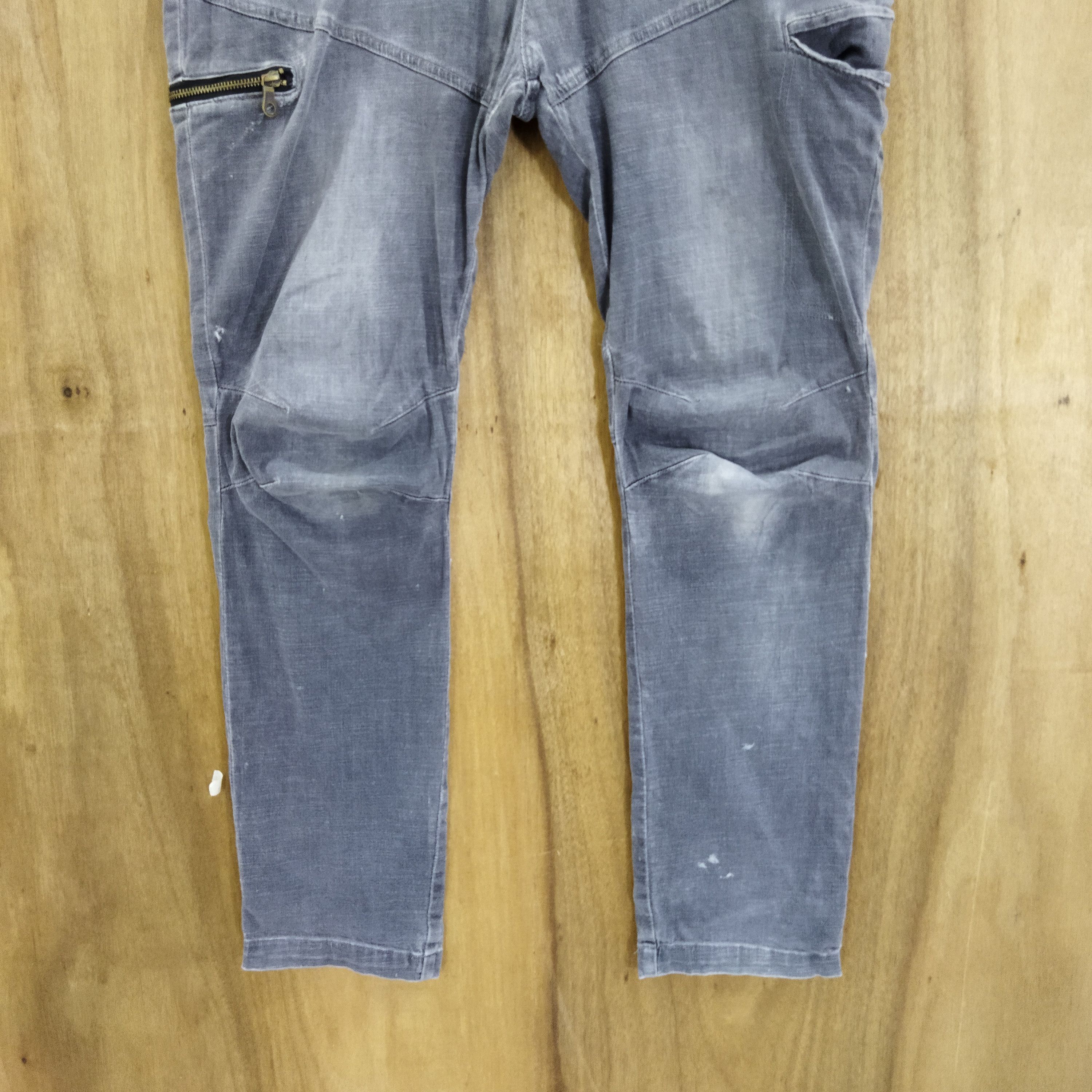 Japanese Brand AERO STRETCH DENIM FADED BLACK CARGO PANTS Size US 36 / EU 52 - 3 Thumbnail