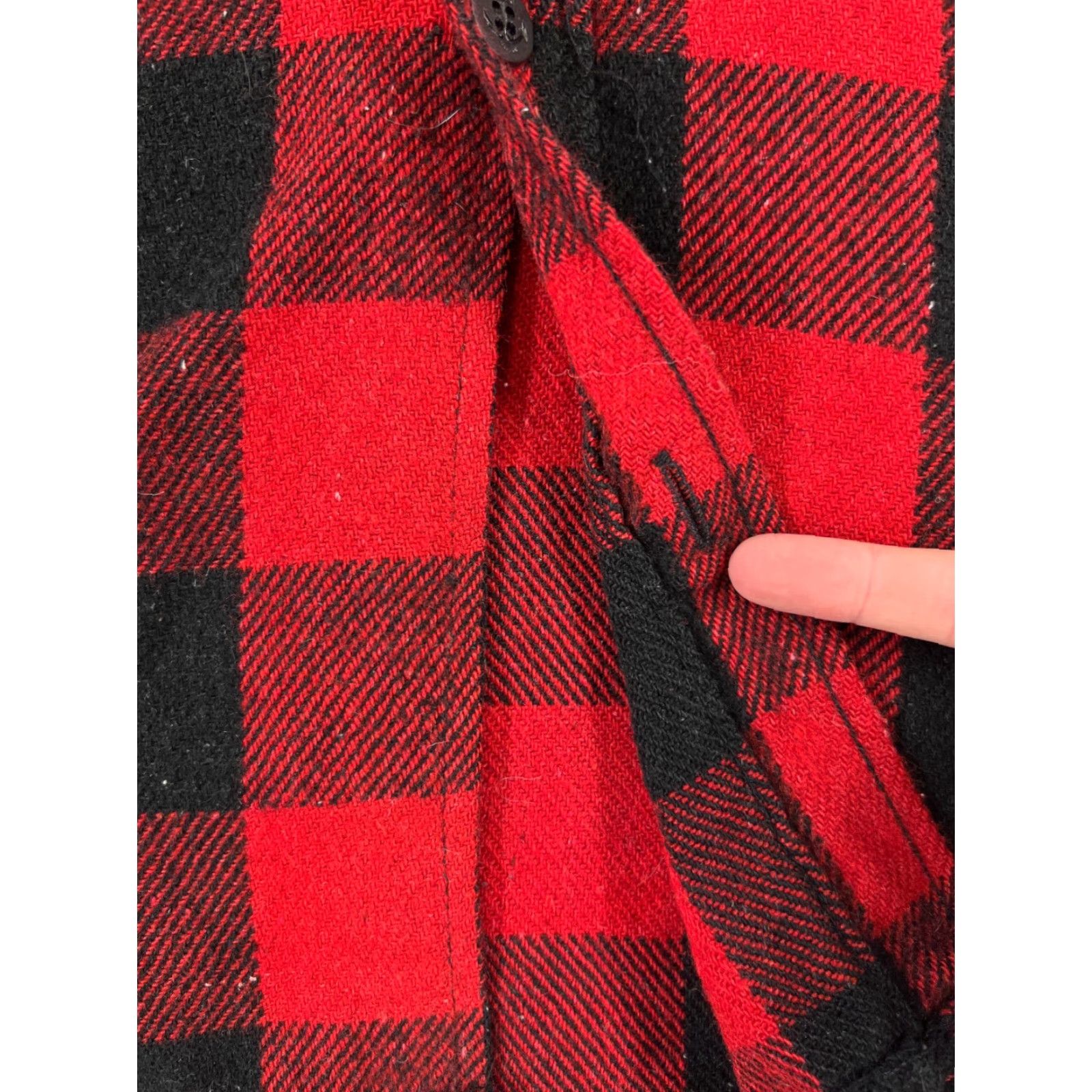 Vintage Ruggedwear Shirt Men Large Red Plaid Flannel Wool Blend Button-Up Pockets Vintage Size US L / EU 52-54 / 3 - 3 Thumbnail