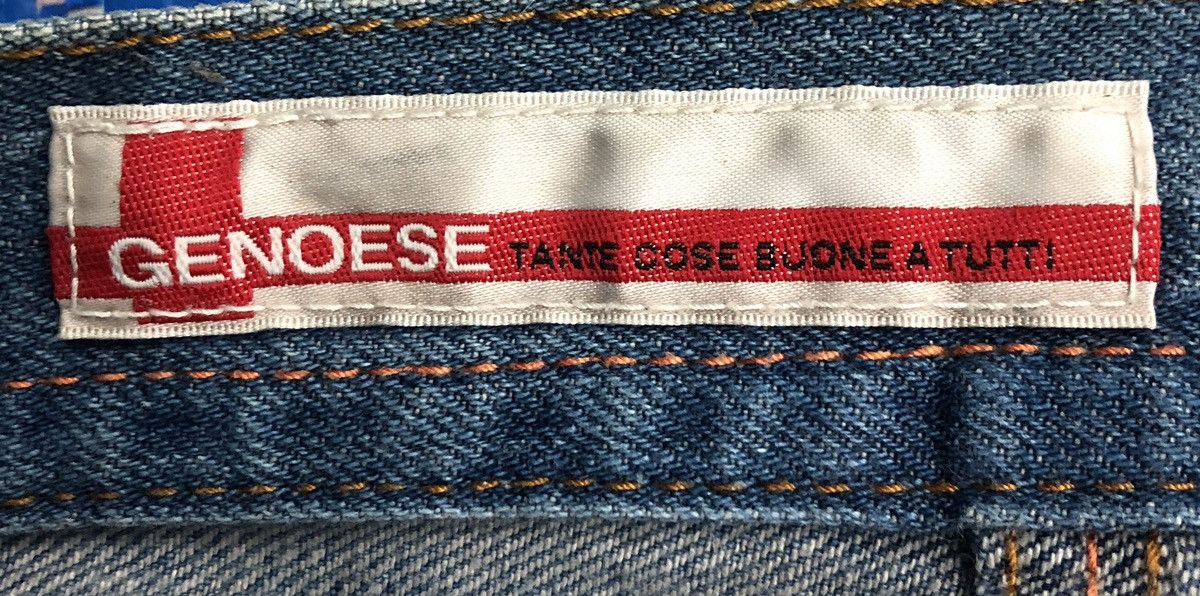 Japanese Brand GENOESE Cargo Denim Jeans Medium Distressed Workwear Style Size US 33 - 16 Thumbnail