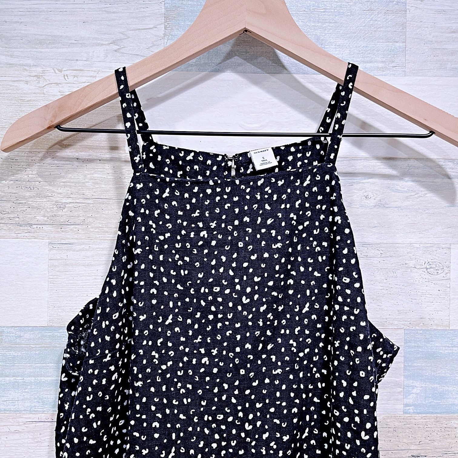 Old Navy Old Navy Linen Square Neck Dress Black Womens Small Tall Size S / US 4 / IT 40 - 2 Thumbnail