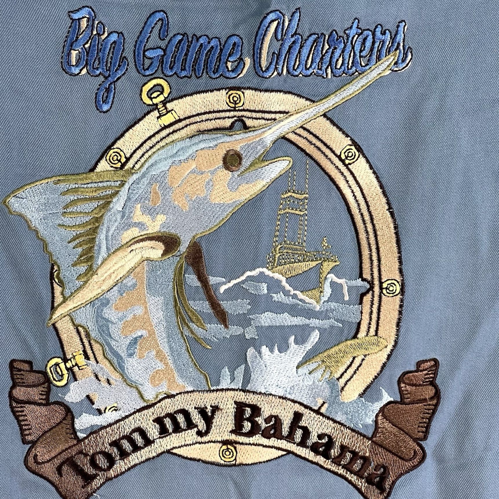 Tommy Bahama Tommy Bahama 100% Silk Button Shirt Men’s Size L Embroidered Big Game Charters Size US L / EU 52-54 / 3 - 3 Thumbnail