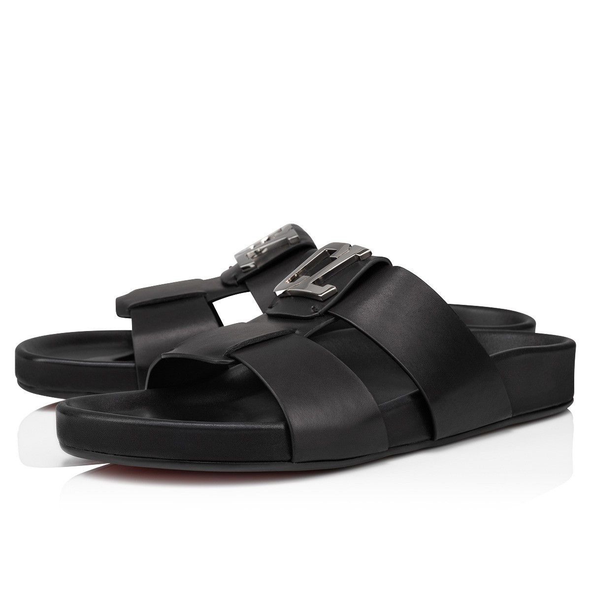 Christian Louboutin oc11z0325 Dhabubizz Flat Calf Lisse in Black Size US 9.5 / EU 42-43 - 1 Thumbnail