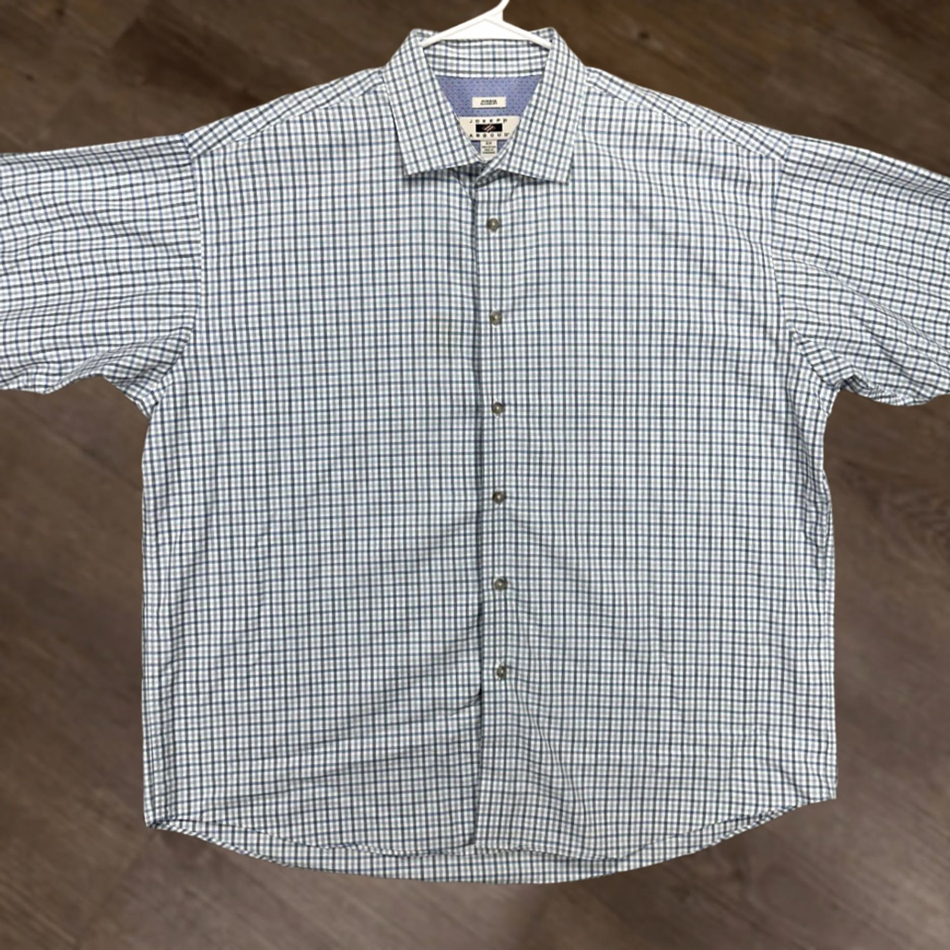 Joseph Abboud Joseph Abboud Button-Up Shirt Adult 2X Big Blue Plaid Classic Fit Mens Size US XXL / EU 58 / 5 - 1 Thumbnail