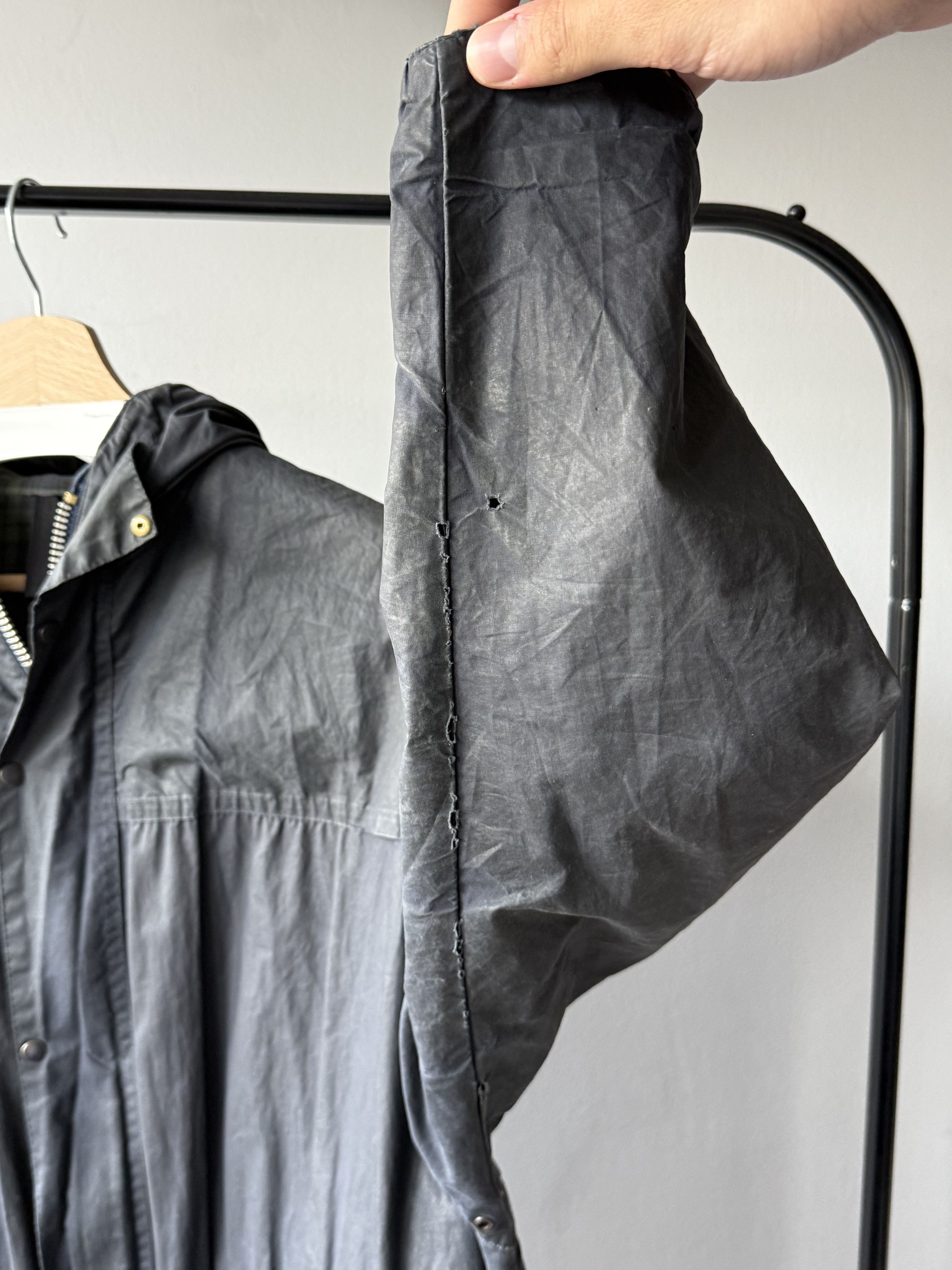 Barbour Vintage Barbour A6 Lined Durham Waxed Cotton Hooded Jacket Size US M / EU 48-50 / 2 - 17 Thumbnail