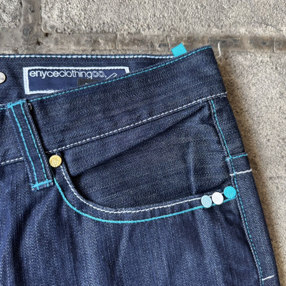 Enyce BAGGY VINTAGE Y2K ENYCE HEX STYLE EMBROIDERED DENIM JEANS Size US 34 / EU 50 - 13 Thumbnail