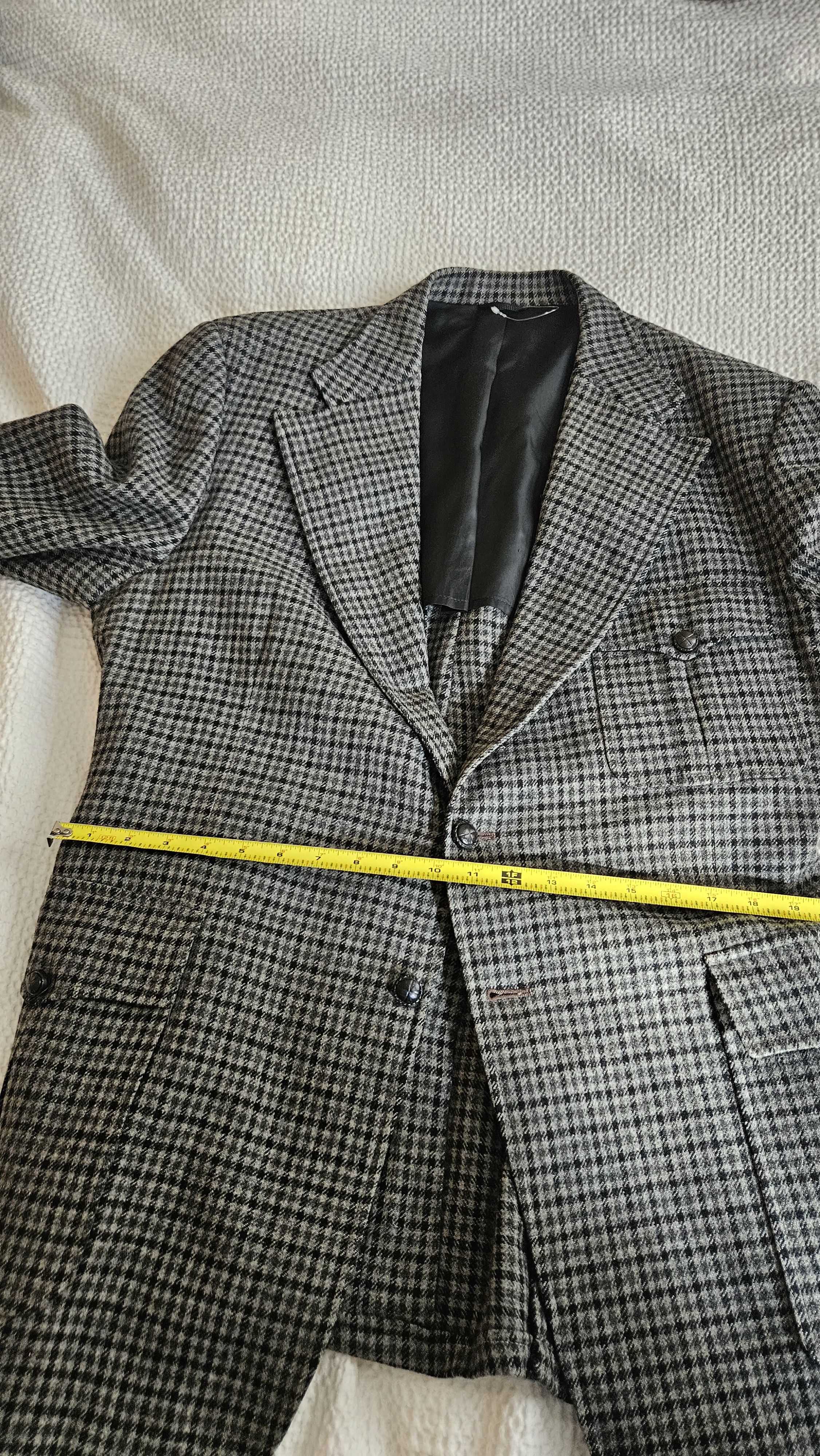 Other Vintage houndstooth hunting blazer with patch pockets Size 44L - 2 Thumbnail