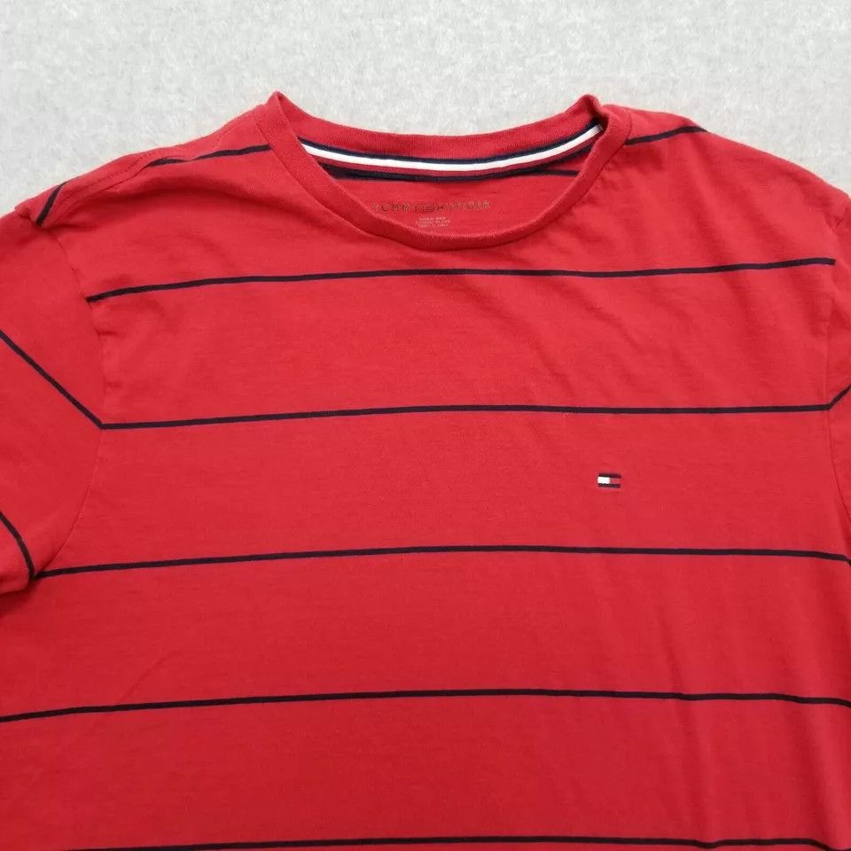 Tommy Hilfiger Tommy Hilfiger Mens Shirt Medium Red Striped Short Sleeve Size US M / EU 48-50 / 2 - 2 Thumbnail