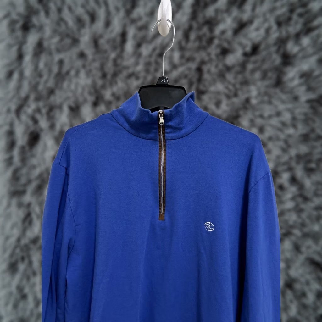 Polo Ralph Lauren Polo Ralph Lauren Sweater Mens M Blue 1/4 Zip Water Repellent Pullover Size US M / EU 48-50 / 2 - 1 Thumbnail