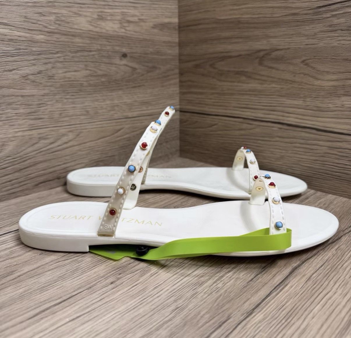 Stuart Weitzman Stuart Weitzman SW White Pearl Slippers J41 Size US 6.5 / IT 36.5 - 4 Thumbnail