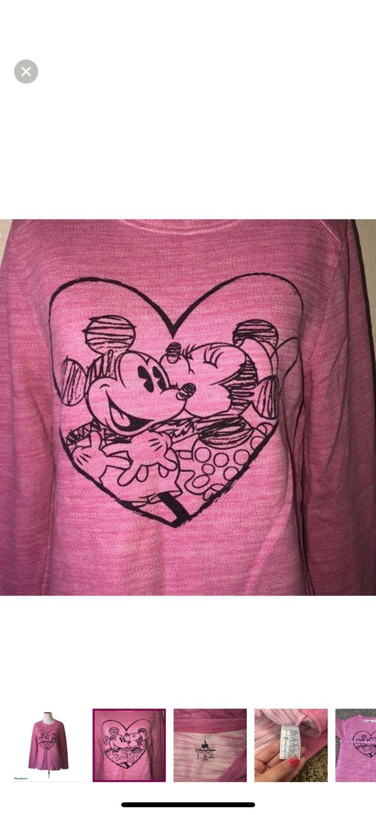 Disney Disney small Mickey and Minnie heart crewneck sweatshirt Size S / US 4 / IT 40 - 4 Thumbnail
