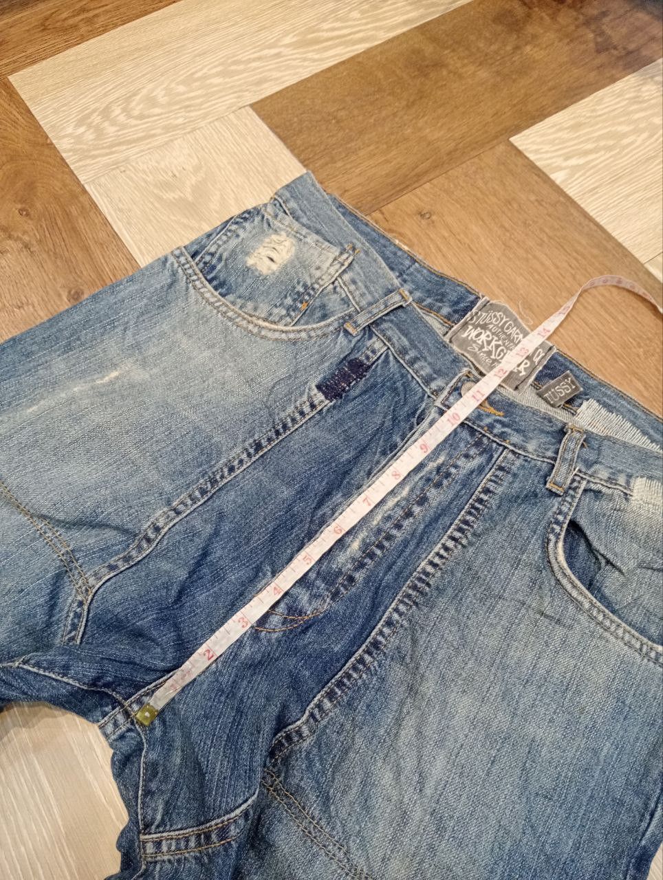 Stussy STUSSY WORKGEAR DISTRESSED JEANS - SIZE 32 Size US 32 / EU 48 - 14 Thumbnail
