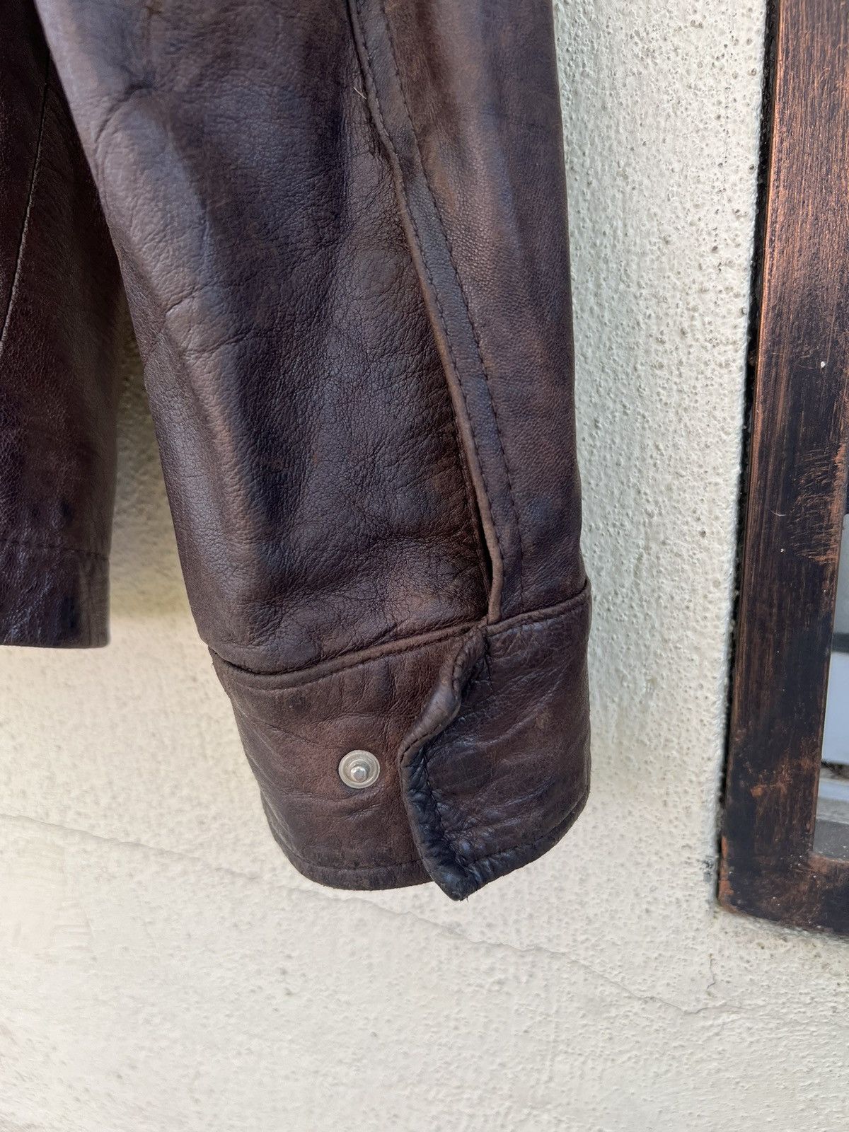 Lamborghini Vintage Tonino Lamborghini Patina Dark Brown Leather Jacket Size US M / EU 48-50 / 2 - 21 Thumbnail