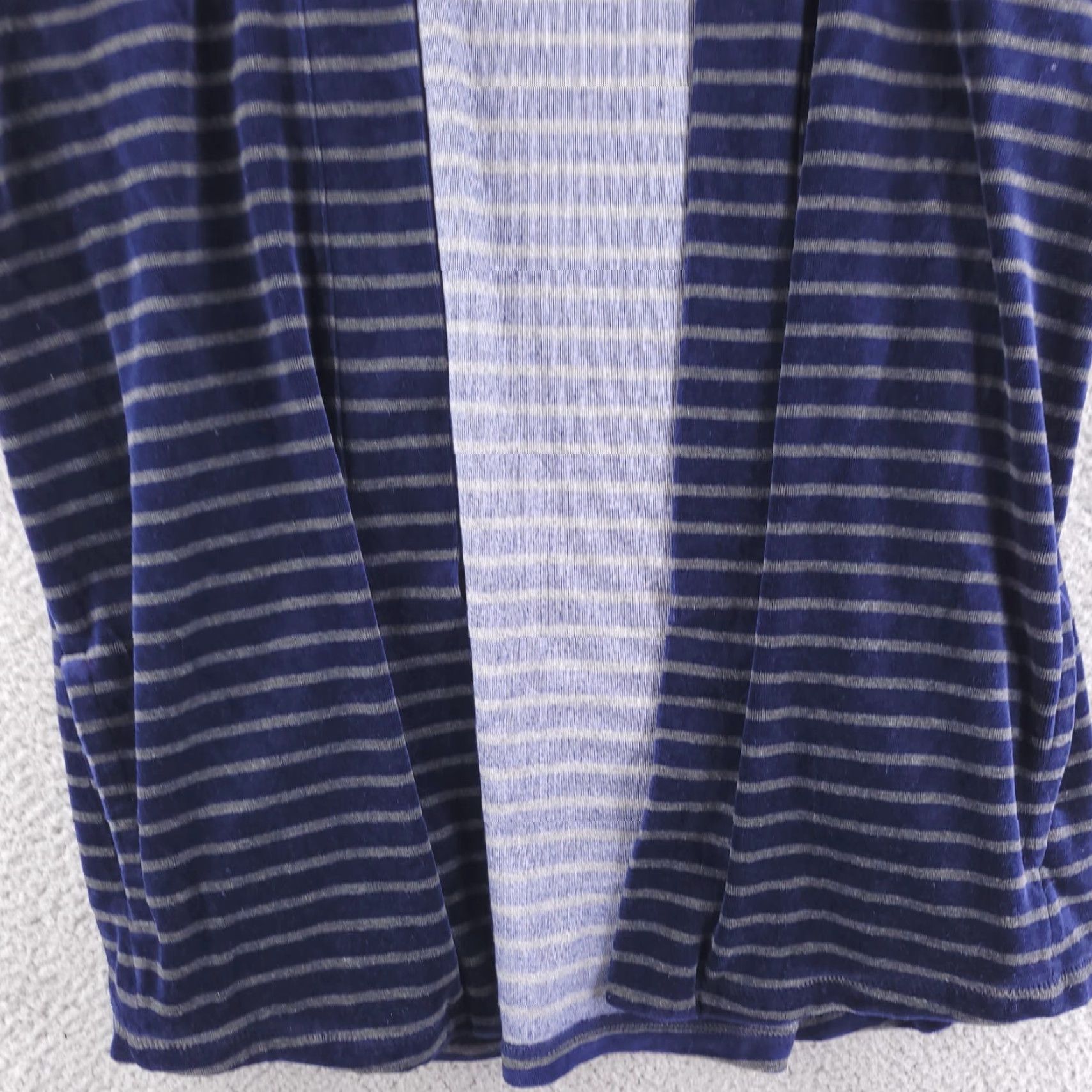 Talbots Talbots Cardigan Womens 1X Blue Striped Velour Open front Sweater Size XL / US 12-14 / IT 48-50 - 5 Thumbnail