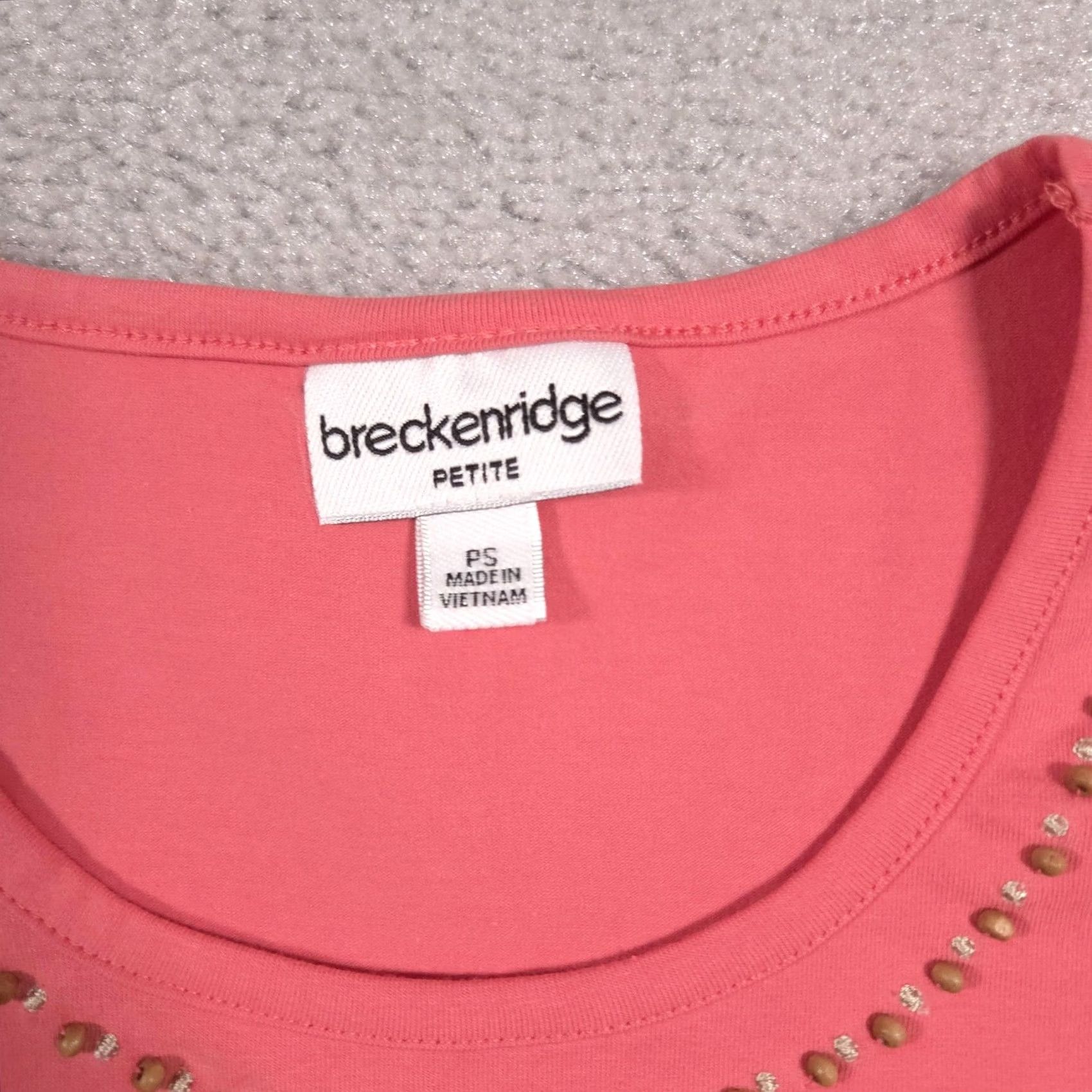 Vintage VINTAGE Breckenridge Shirt Womens Petite Small Pink Summercora Sleeveless Embellished Tank Size S / US 4 / IT 40 - 7 Thumbnail