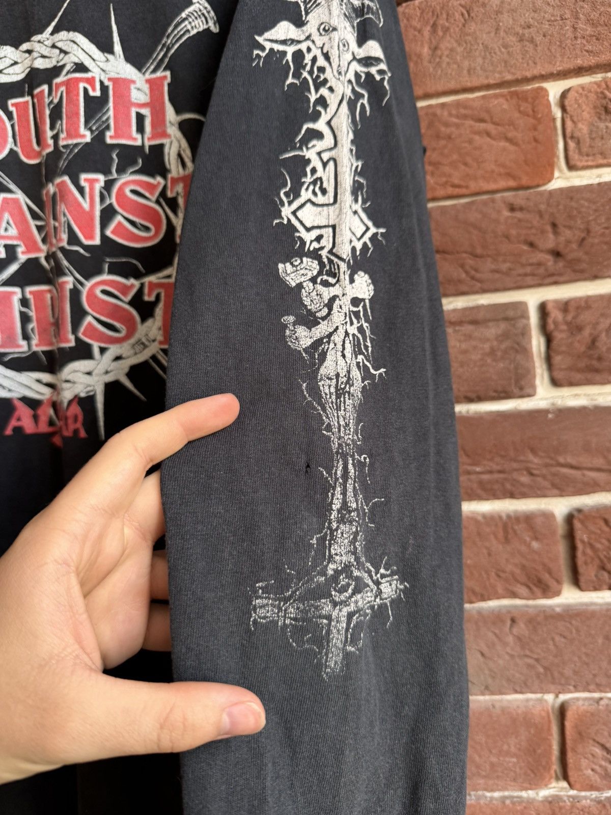 Band Tees Rare 90s Altar Youth Against Vintage Band Black Metal Tee XL Size US XL / EU 56 / 4 - 15 Thumbnail