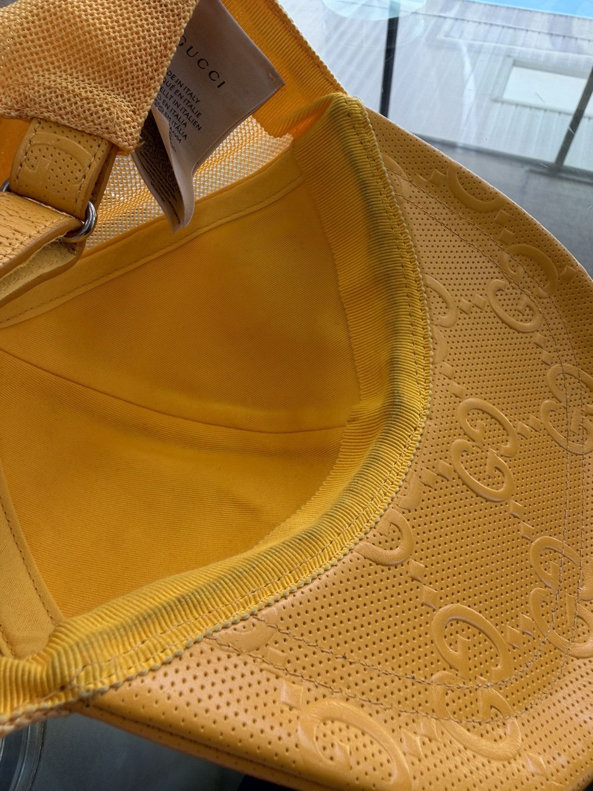 Gucci Leather Trucker GG Hat Size ONE SIZE - 8 Thumbnail