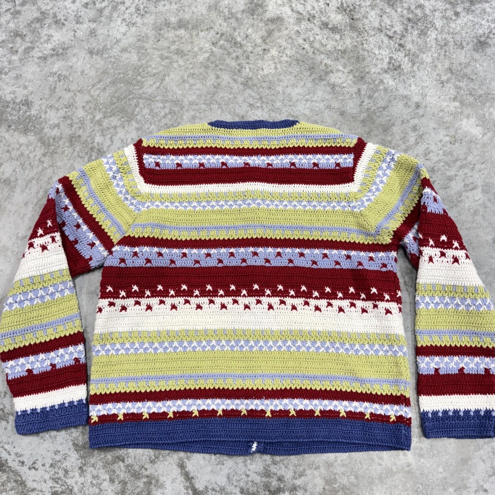 Etro Breckenridge Sweater Womens XL Crochet Cardigan Button Front Retro Knit Pullover Size XL / US 12-14 / IT 48-50 - 4 Thumbnail