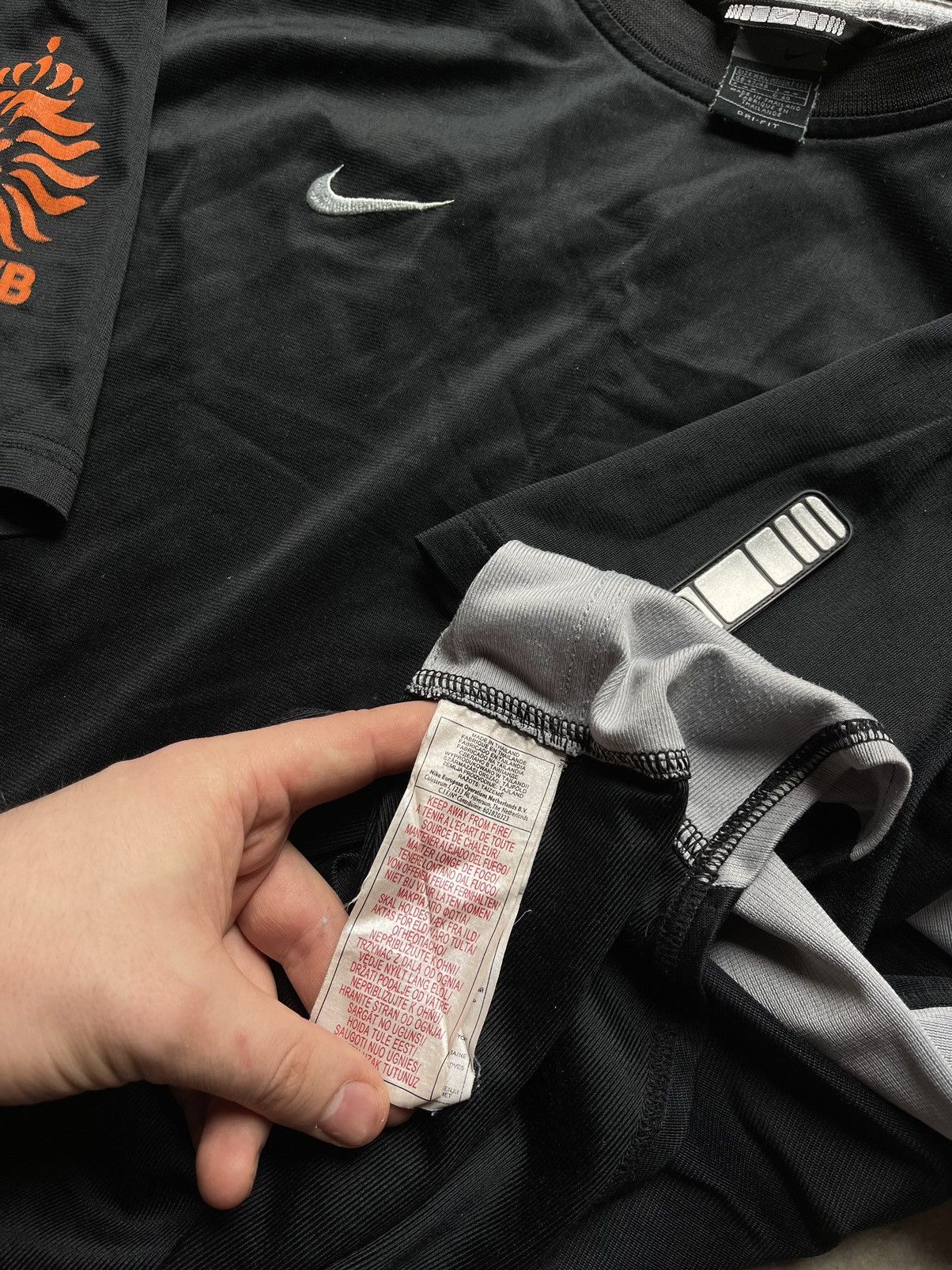 Nike × Vintage 90’s Nike KNVB Holland black vintage soccer jersey Size US XXL / EU 58 / 5 - 7 Thumbnail