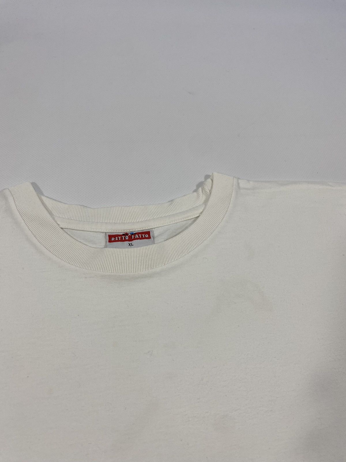 Vintage LASTDROP🔥 90s Single Stitch Basic White Blank DettoFatto USA Size US XL / EU 56 / 4 - 5 Thumbnail