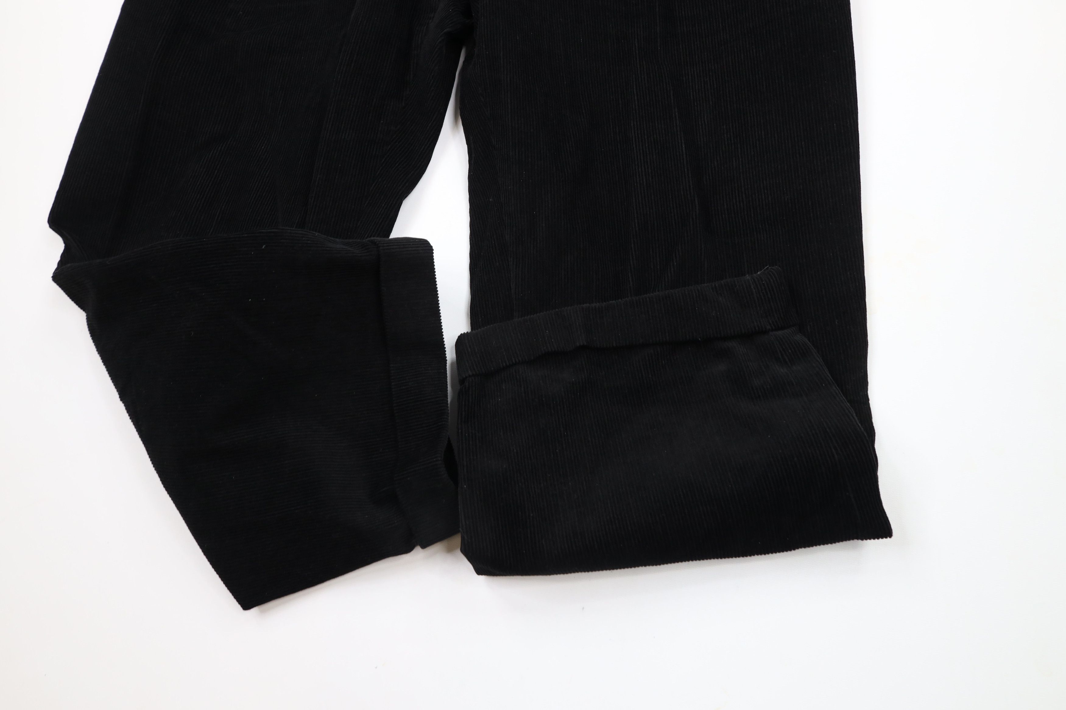 Vintage Vintage 90s Streetwear Cuffed Wide Leg Corduroy Pants Black Size US 36 / EU 52 - 5 Thumbnail