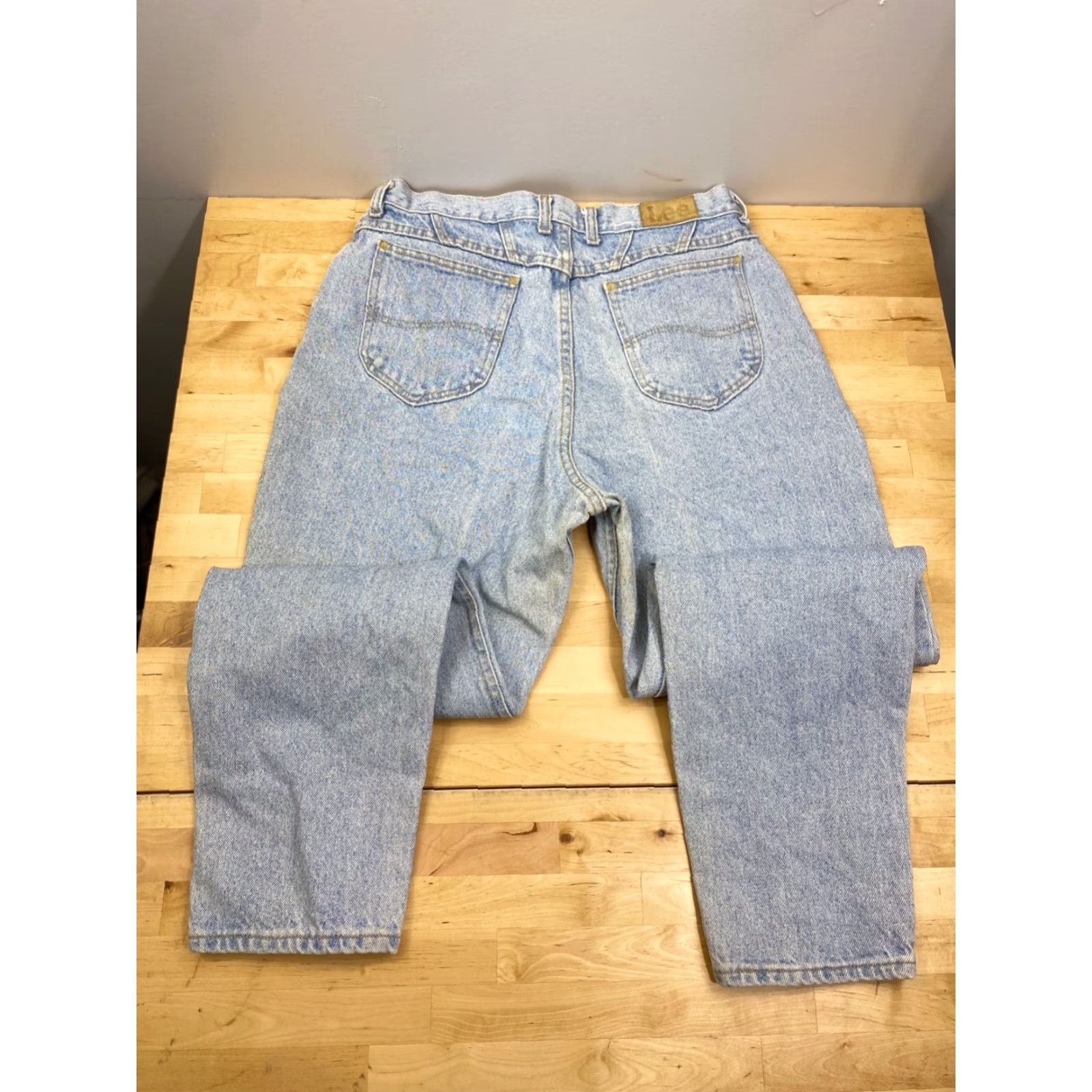 Lee VINTAGE Lee Womens Jeans 16 Med Hi Rise Mom Light Wash Blue Denim 5365 Ladies High Rise Size 38" / US 16 / IT 52 - 4 Thumbnail
