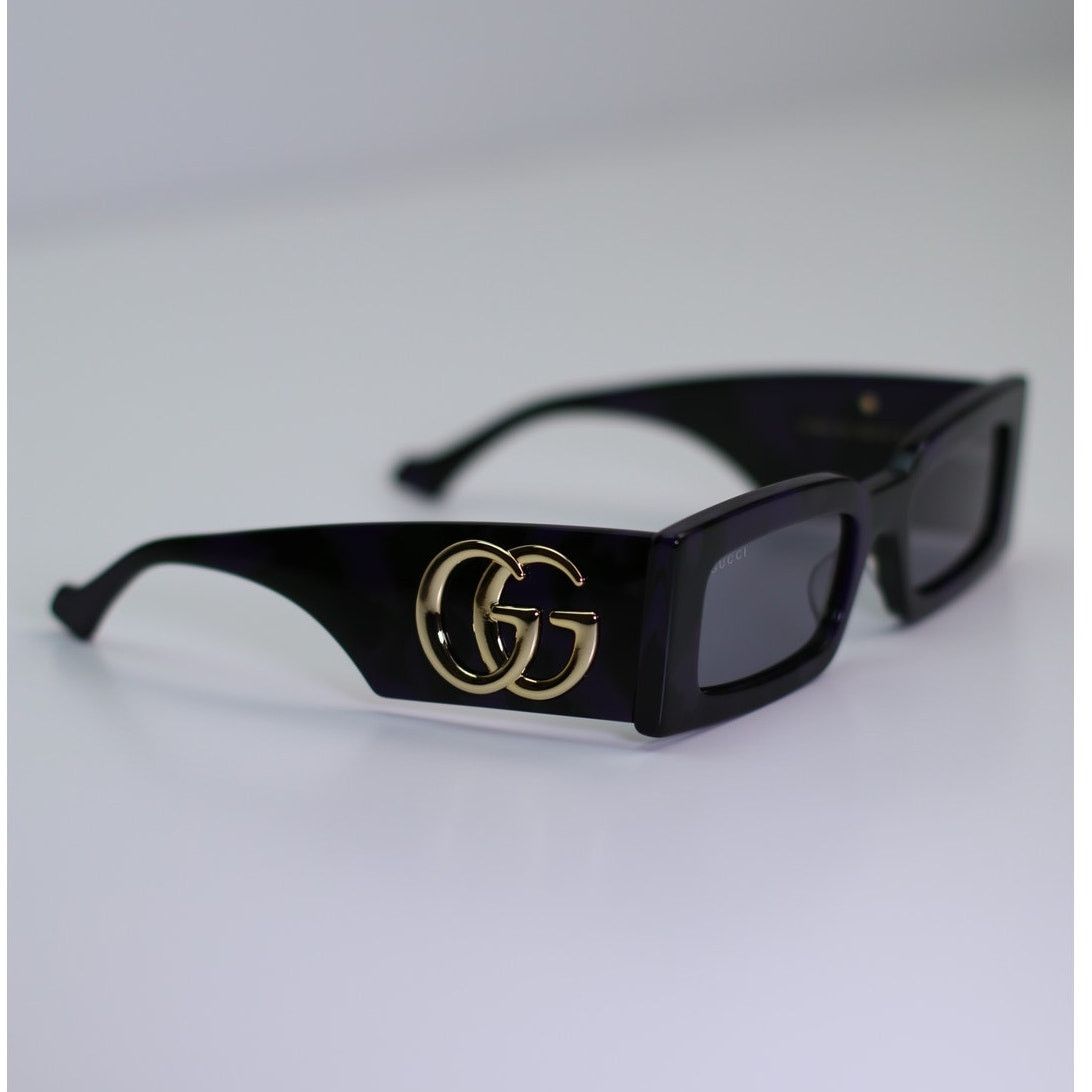 Gucci NEW Gucci Sunglasses GG1425S 003 Purple Green Havana Grey Size ONE SIZE - 9 Thumbnail