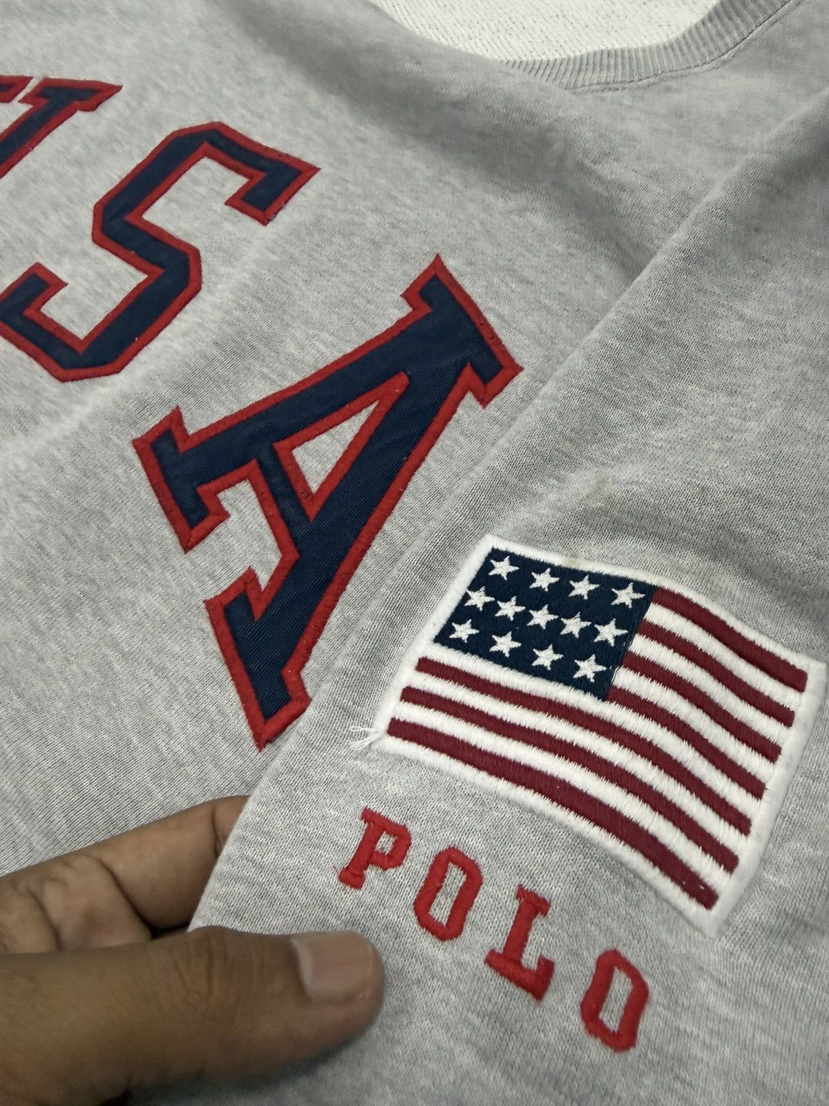 Ralph Lauren Sport 🔥 Polo Sport Ralph Lauren USA Flag Embroided Sweatshirt -LL Size US XL / EU 56 / 4 - 6 Thumbnail