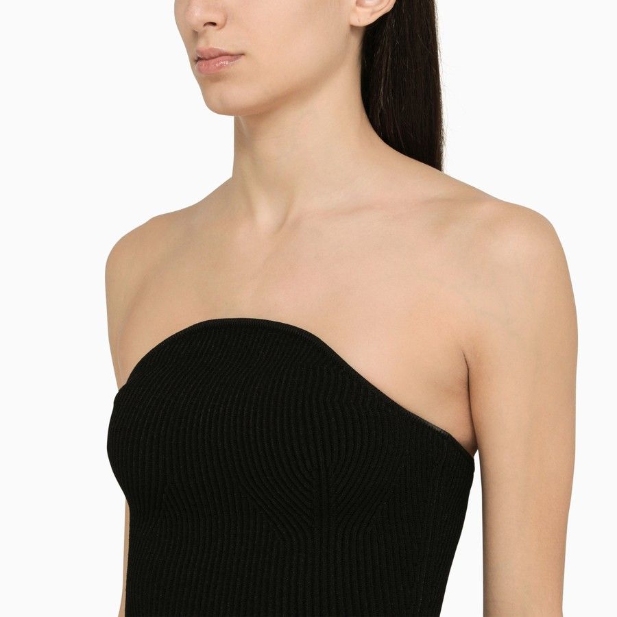 KHAITE o1d2blof0824 Ribbed Jericho Top in Black Size M / US 6-8 / IT 42-44 - 4 Thumbnail