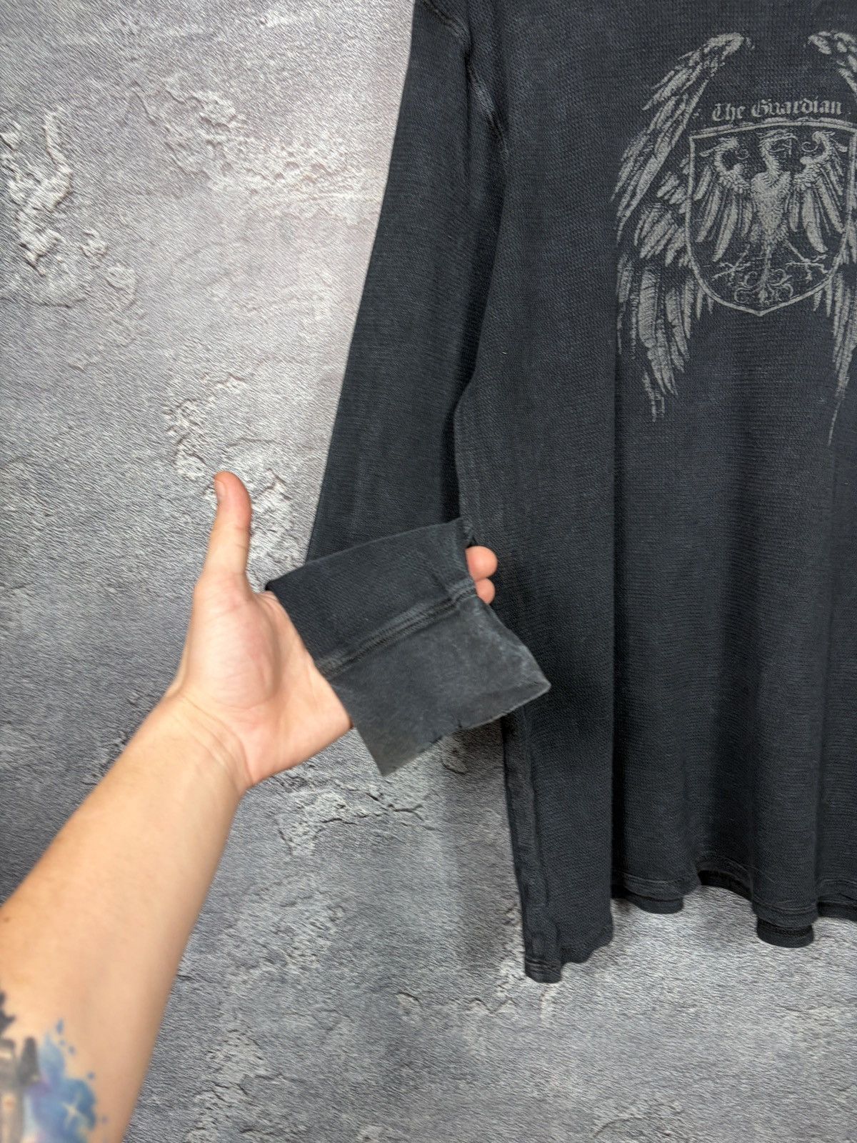 Affliction Affliction The Guardian Sun Faded Distressed Long Sleeve Size US XL / EU 56 / 4 - 10 Thumbnail