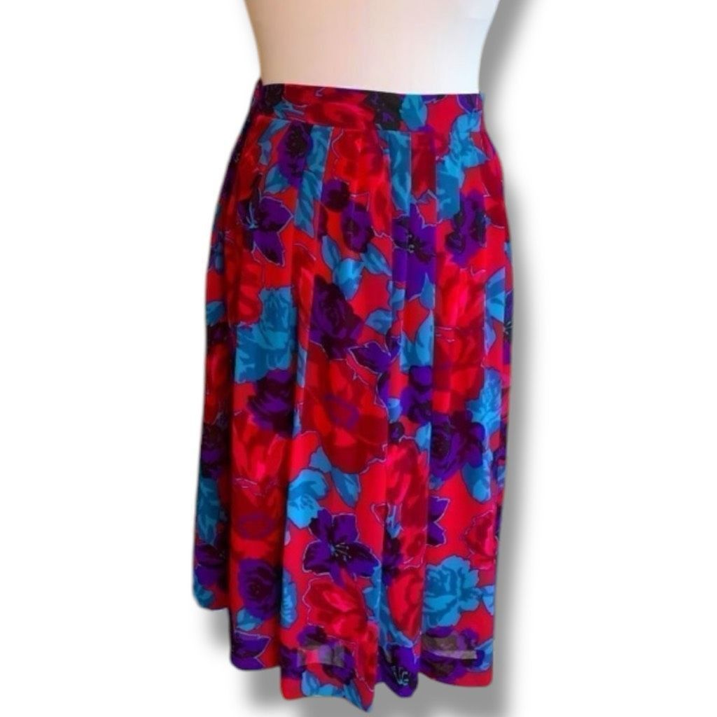 Vintage Vintage Campus Casuals of California Skirt Pleated Fuchsia P Size 28" / US 6 / IT 42 - 10 Thumbnail