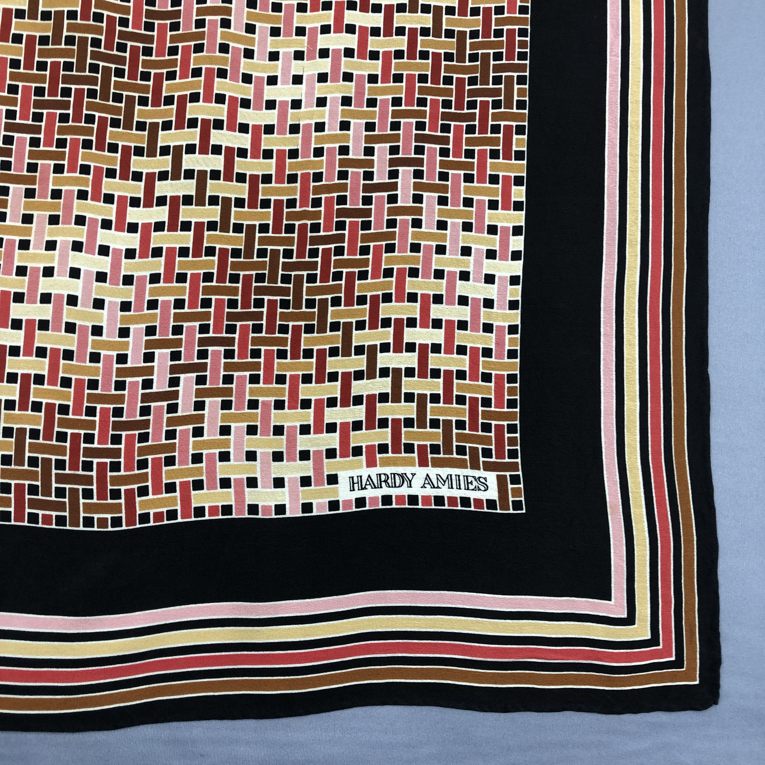 Hardy Amies × Vintage Vintage Hardy Amies SILK Scarf Twill Stole Wraps Scarves Size ONE SIZE - 5 Thumbnail