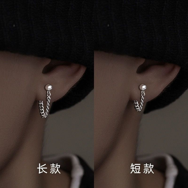 Jewelry Punk Earrings One Pairs Chrome Jewelry Size ONE SIZE - 6 Thumbnail