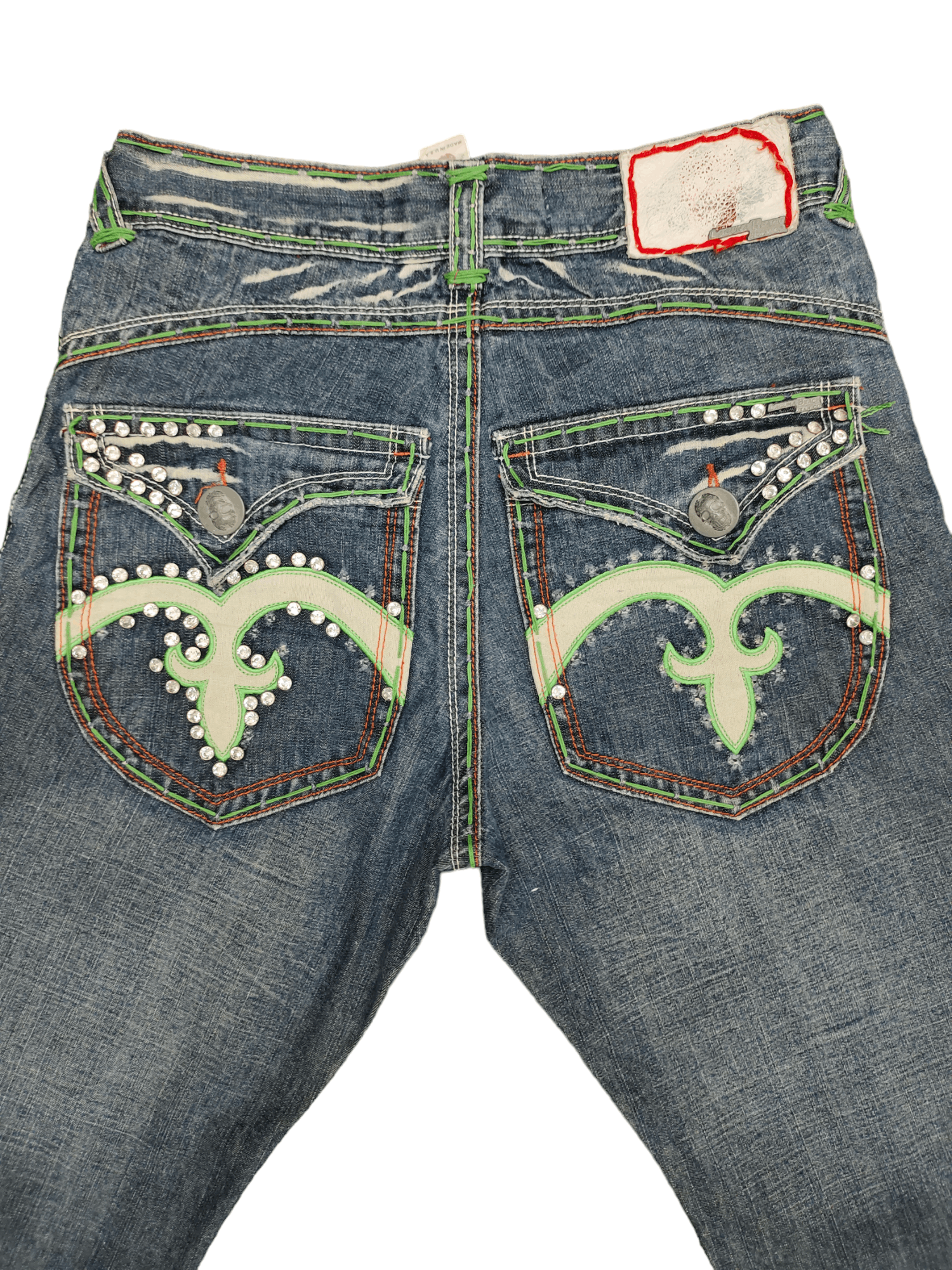 Le Grande Bleu (L.G.B.) Flare Jeans Laguna Beach Denim Boot Cut Chrome Heart Inspire Size US 30 / EU 46 - 4 Thumbnail