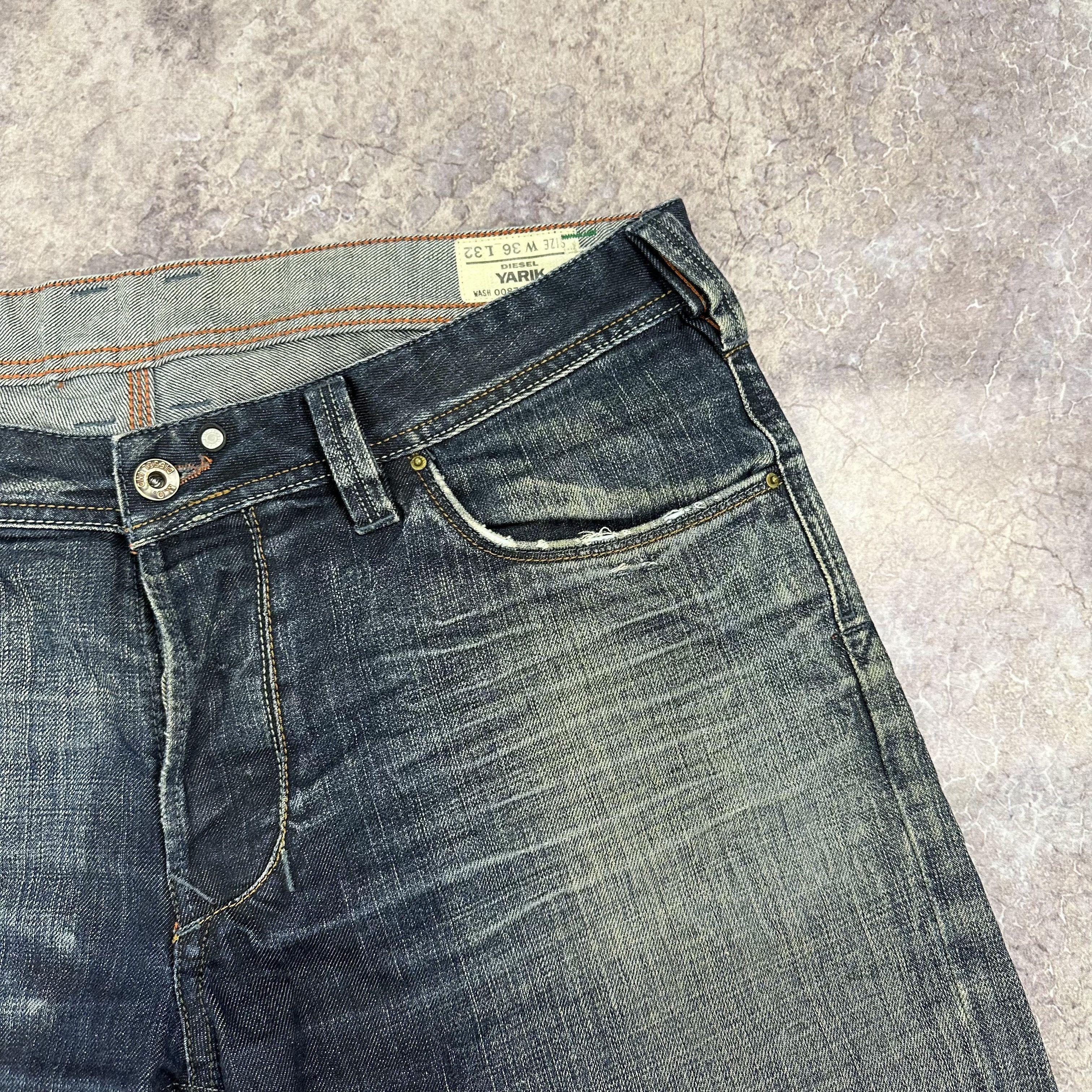 Diesel × Vintage VINTAGE Y2K DIESEL YARIK LOGO DISTRESSED JEANS 33x32 Size US 36 / EU 52 - 12 Thumbnail
