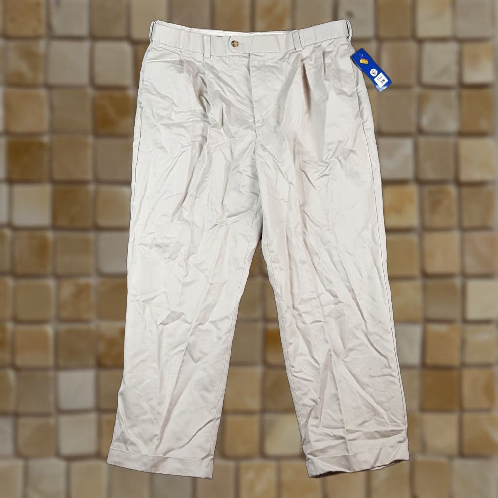Vintage Vintage Alan Flusser Khaki Chino Pants Men’s Size 38x30 Retro Casual Tapered Fit Size US 38 / EU 54 - 1 Thumbnail
