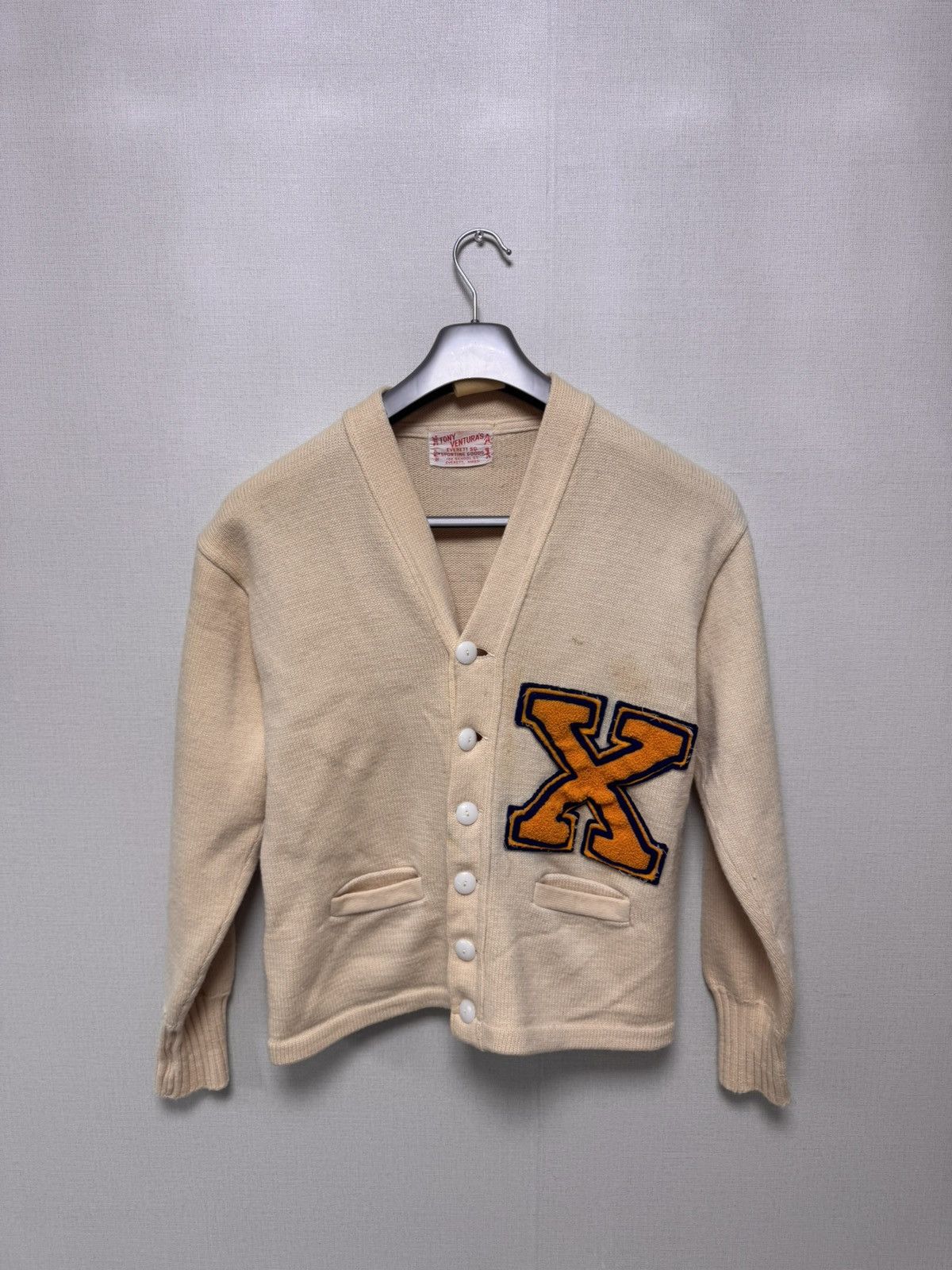 Vintage 1950s - ''X'' Tony Ventura Cardigan Size US M / EU 48-50 / 2 - 1 Thumbnail