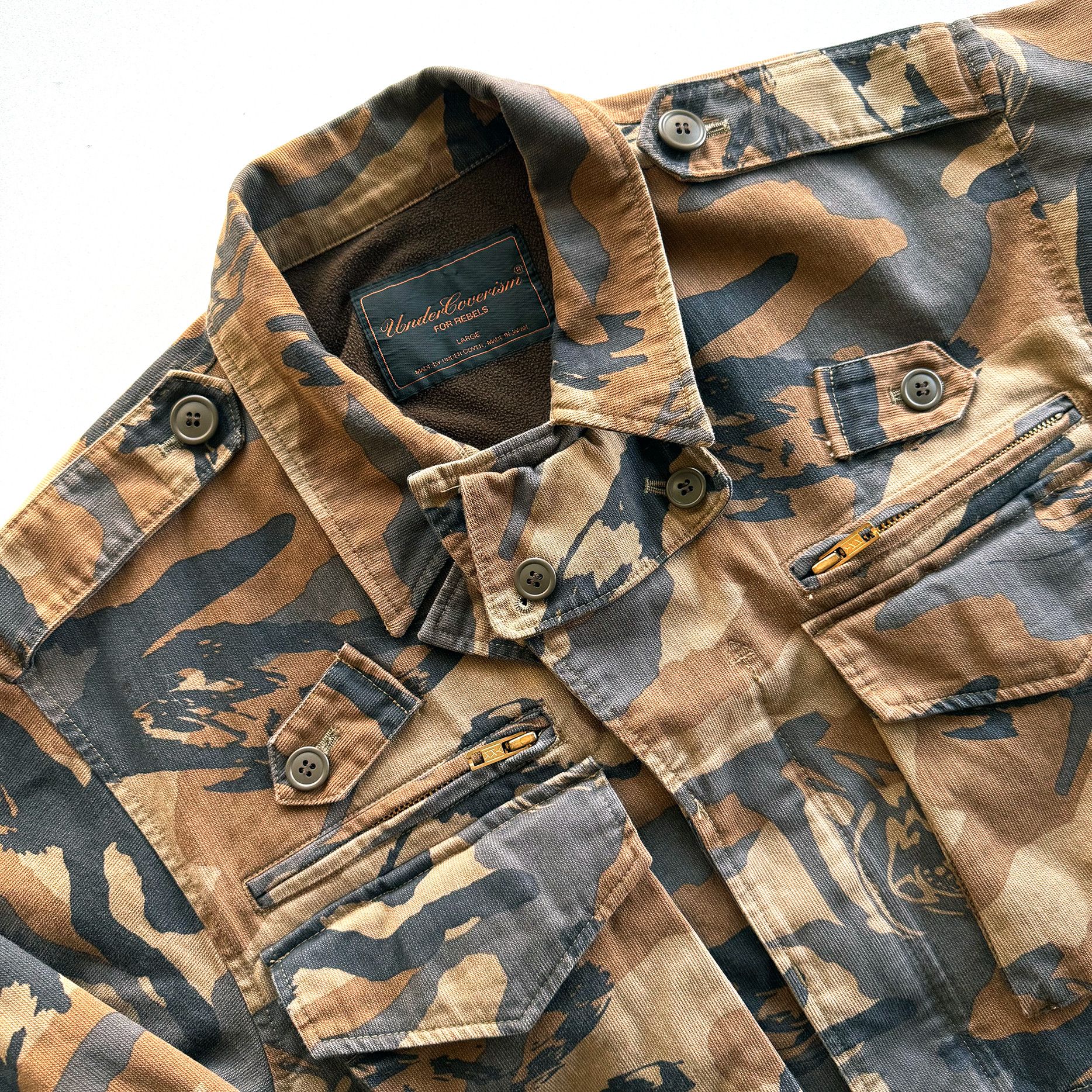 Undercover AW03 Paper Doll Bush Laden Camo Tactical Field Jacket Size US L / EU 52-54 / 3 - 6 Thumbnail