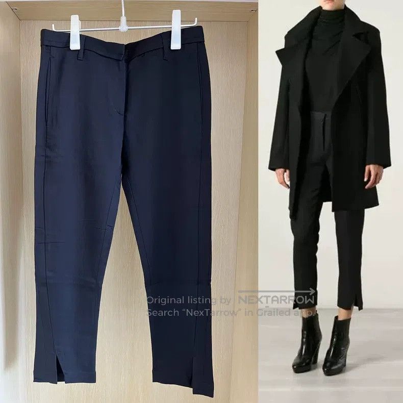 Ann Demeulemeester Ann Demeulemeester Black Wool Mix Crop Trousers Size 25" / US 0 / IT 36 - 1 Thumbnail