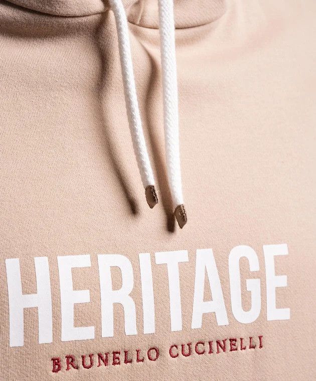 Brunello Cucinelli o1y0526 Hoodie in Beige Size US XL / EU 56 / 4 - 3 Thumbnail