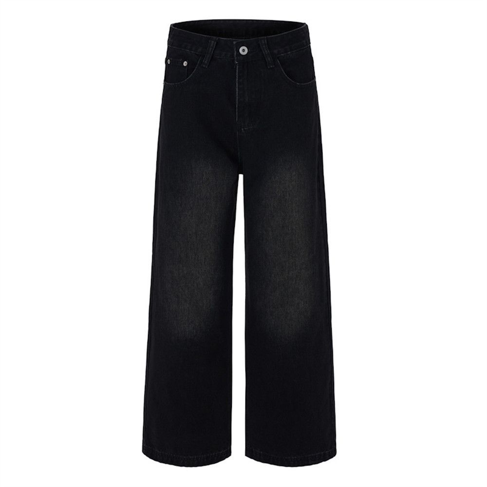 Japanese Brand Men's vintage washed distressed casual straight loose jeans Size US 32 / EU 48 - 4 Thumbnail