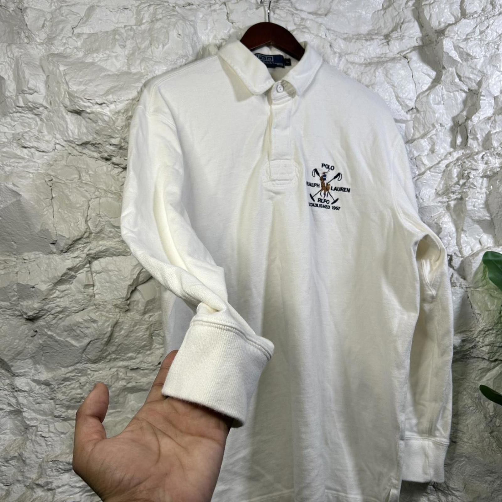 Polo Ralph Lauren Vintage Polo Ralph Lauren Rugby Long Sleeve Shirt Size Large Size US L / EU 52-54 / 3 - 6 Thumbnail