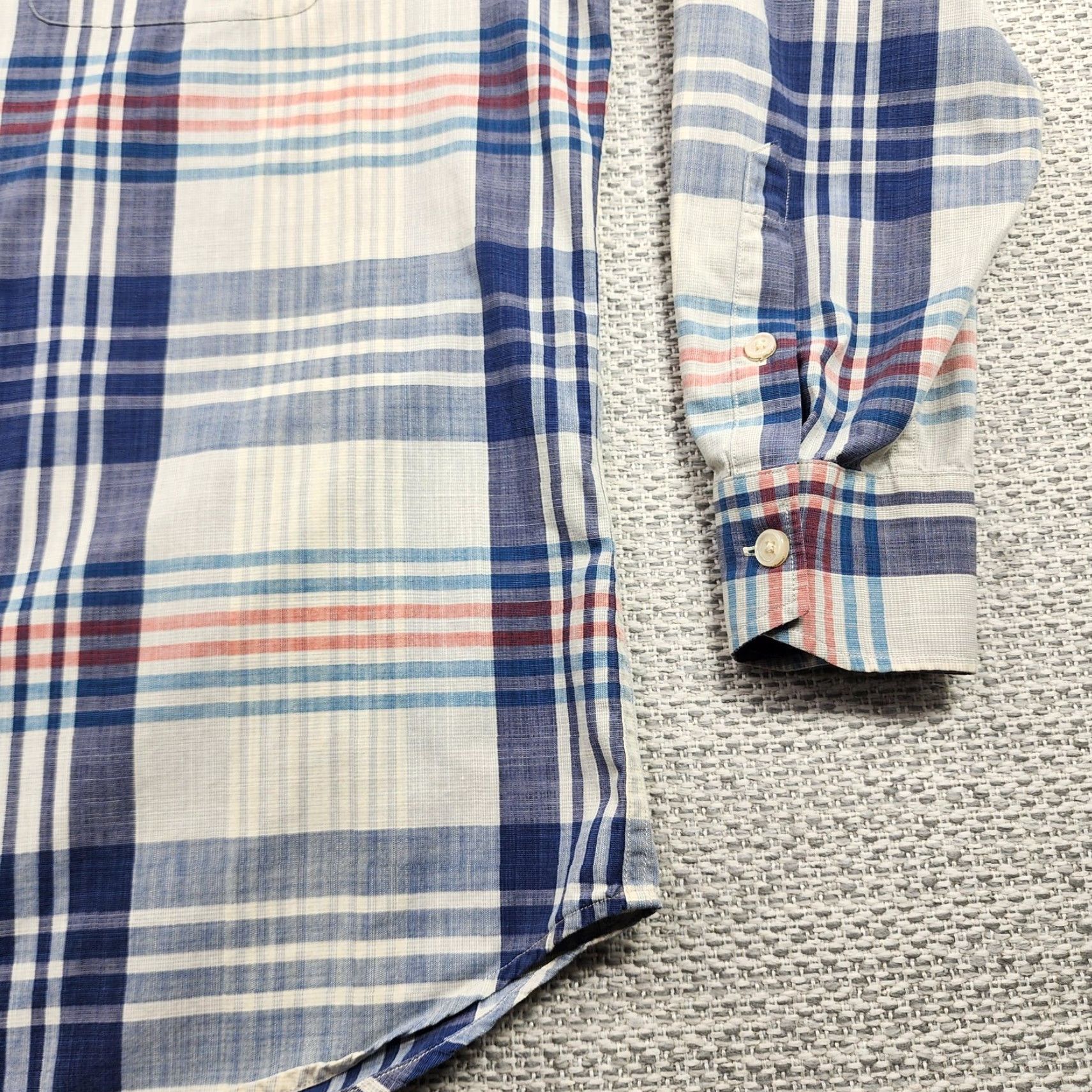 Tommy Bahama Tommy Bahama Shirt Mens Large Blue Plaid Long Sleeve Button Down Casual Pocket Size US L / EU 52-54 / 3 - 2 Thumbnail